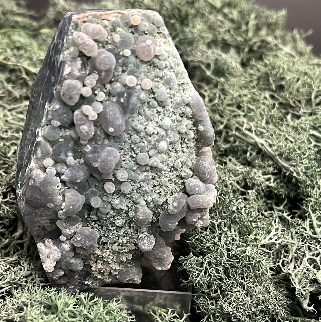 Trauben Achat Freeform aus Indonesien (279g) - mit violetten und grünlichen Trauben - crystal paradise