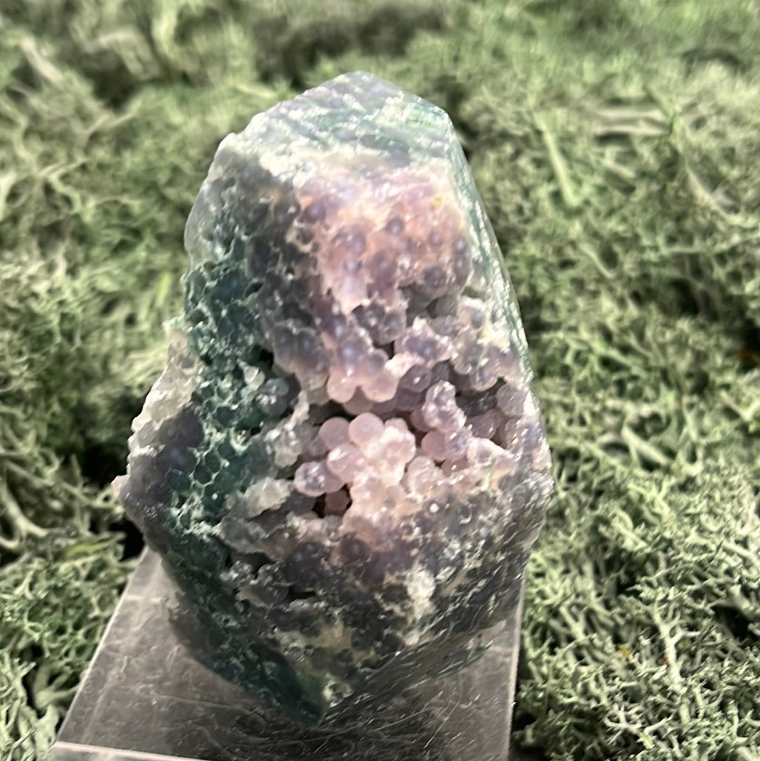 Trauben Achat Freeform aus Indonesien (167g) - blau und violett - crystal paradise