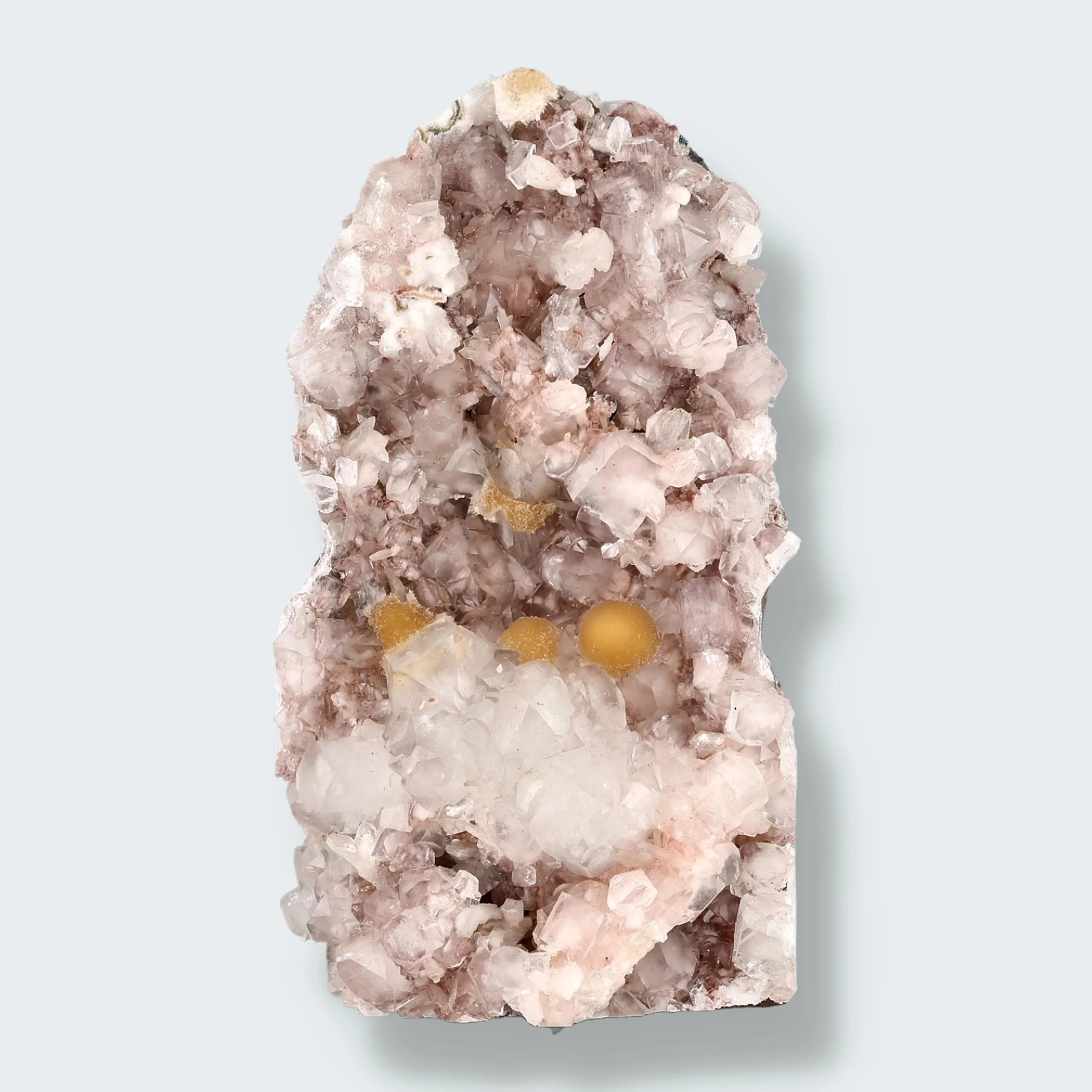 Apophyllit mit gelbem Thomsonit aus Indien (1690g)