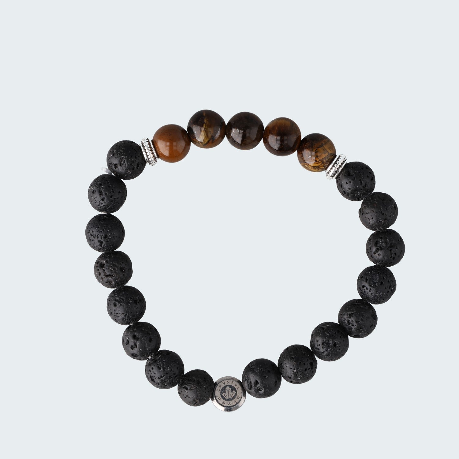 Tigerauge & Lava – Stärke & Erdung - Armband crystalpower® - crystal paradise