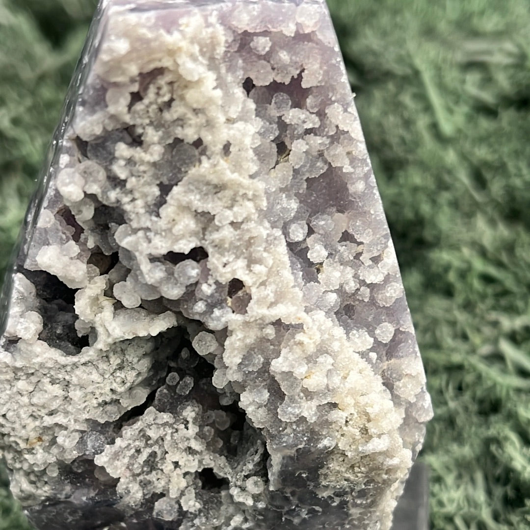 Trauben Achat Freeform aus Indonesien (179g) - schönes Violett und Druzys - crystal paradise