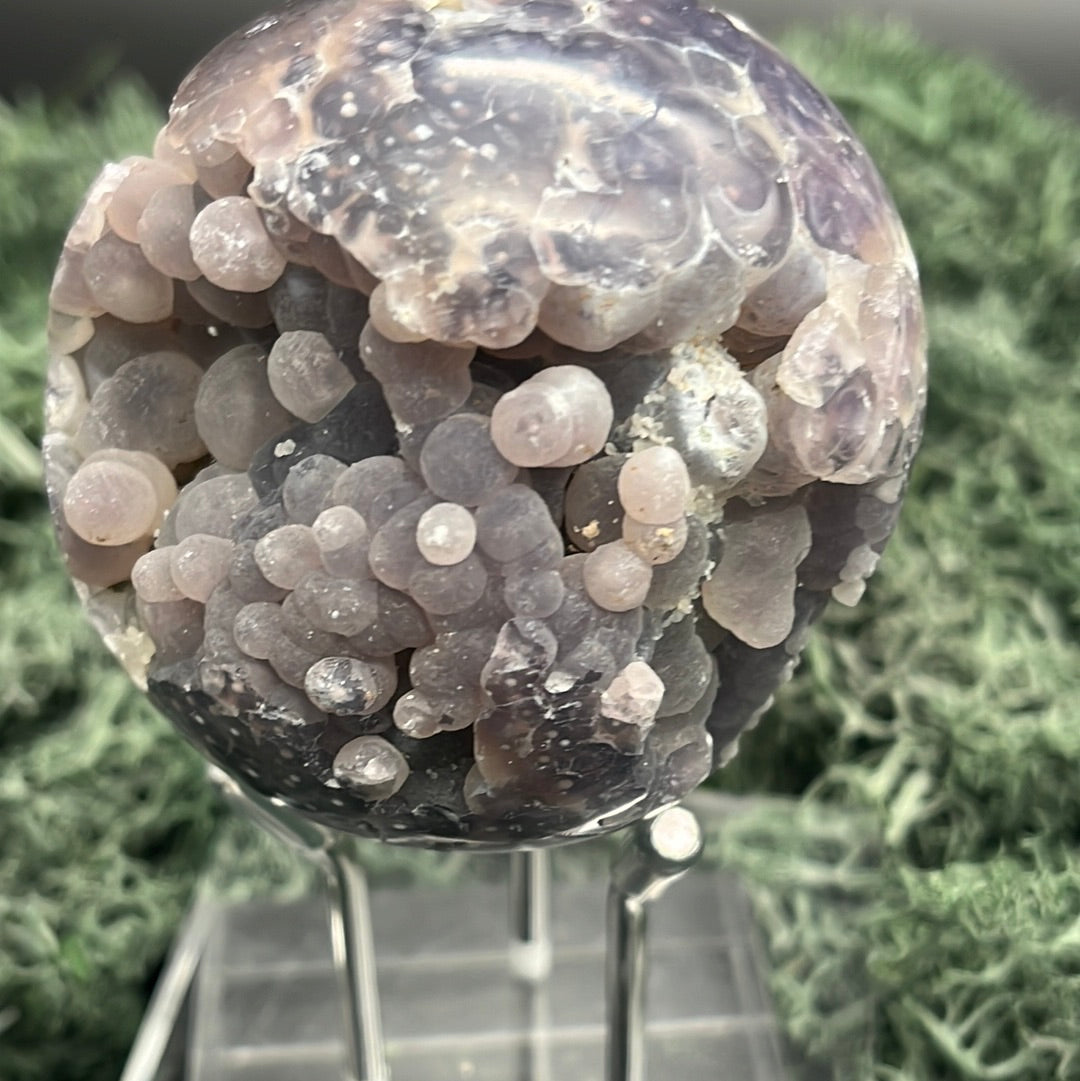 Trauben Achat Druzy Kugeln aus Indonesien (204g) - schönes violett, große Trauebn - crystal paradise