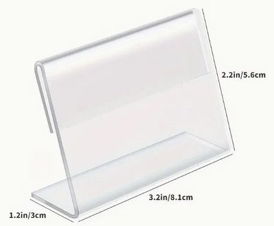 Klarer Acryl Rahmenständer (mittel) für Beschriftungen Vitrine - crystal paradise