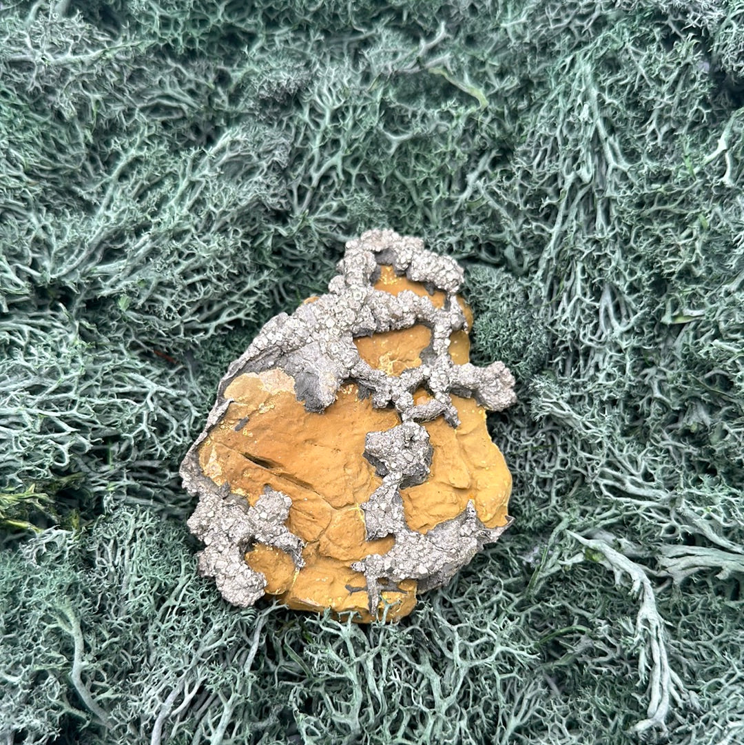 Pyrit auf gelber Matrix aus Mansehra / Pakistan (186g) - crystal paradise