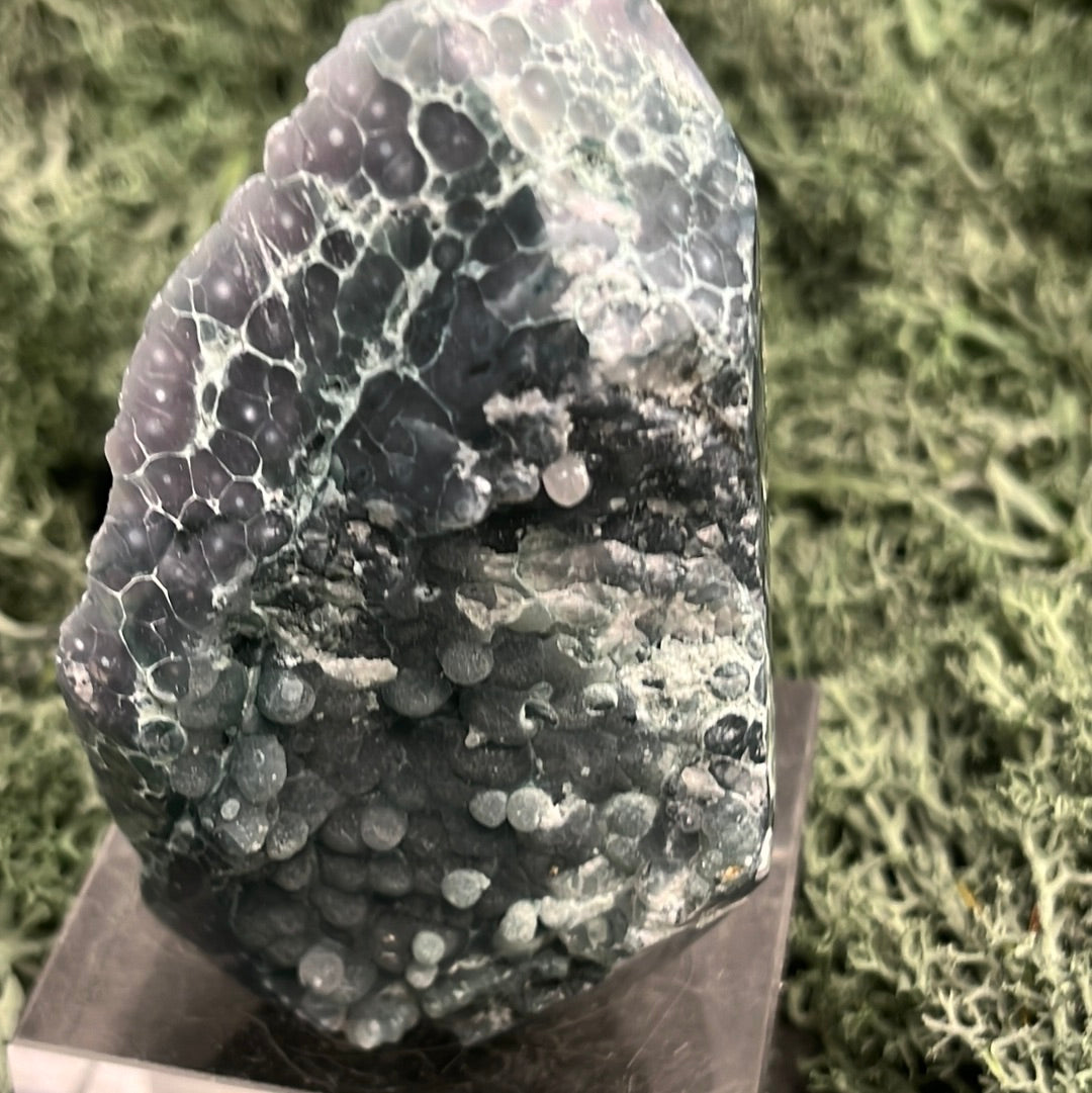 Trauben Achat Freeform aus Indonesien (150g) - schönes Blau - crystal paradise