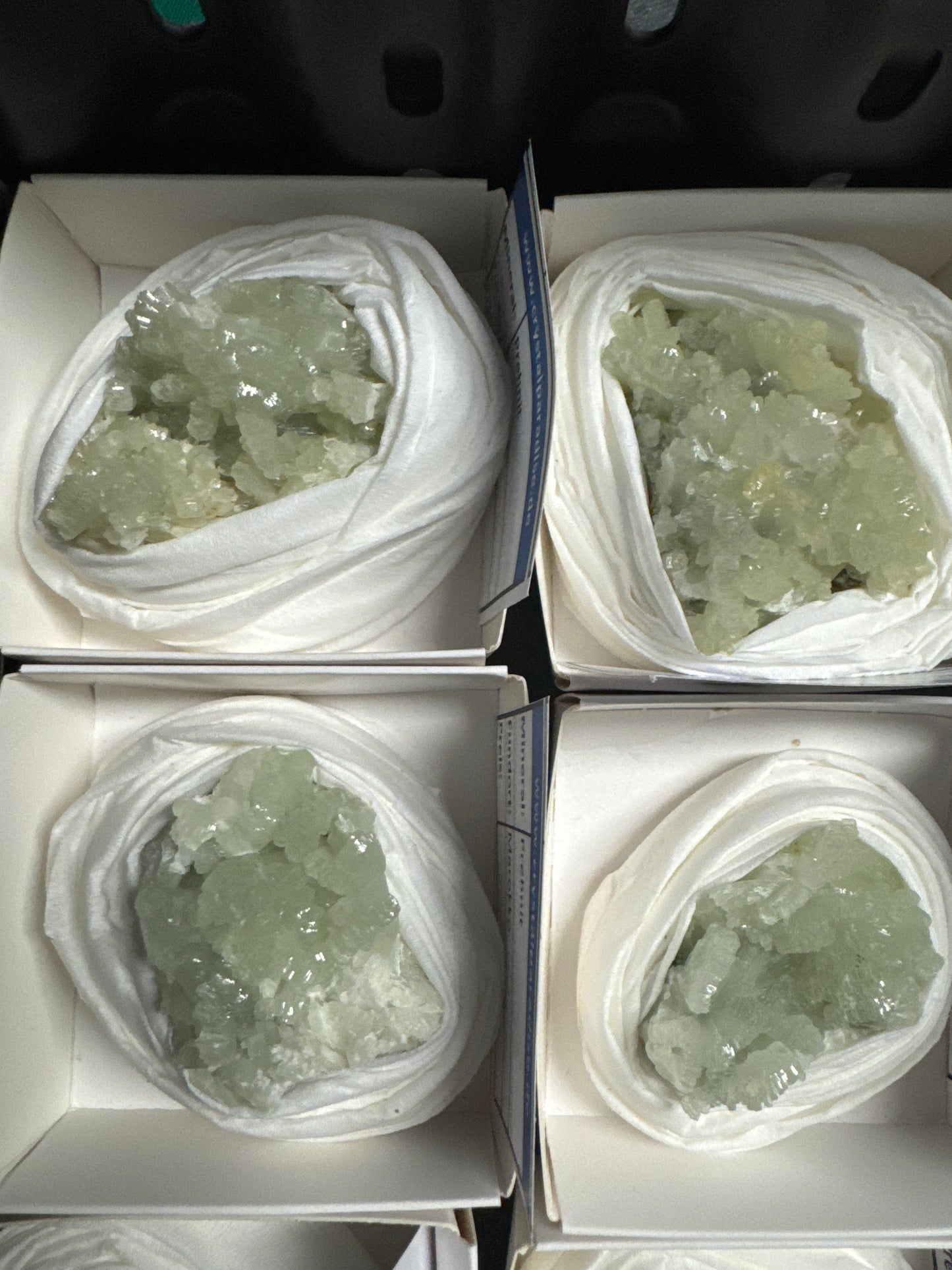 Prehnit Stufen aus Marokko mit hellgrünen Kristallen - verschiedene Größen - 1 Stück - crystal paradise