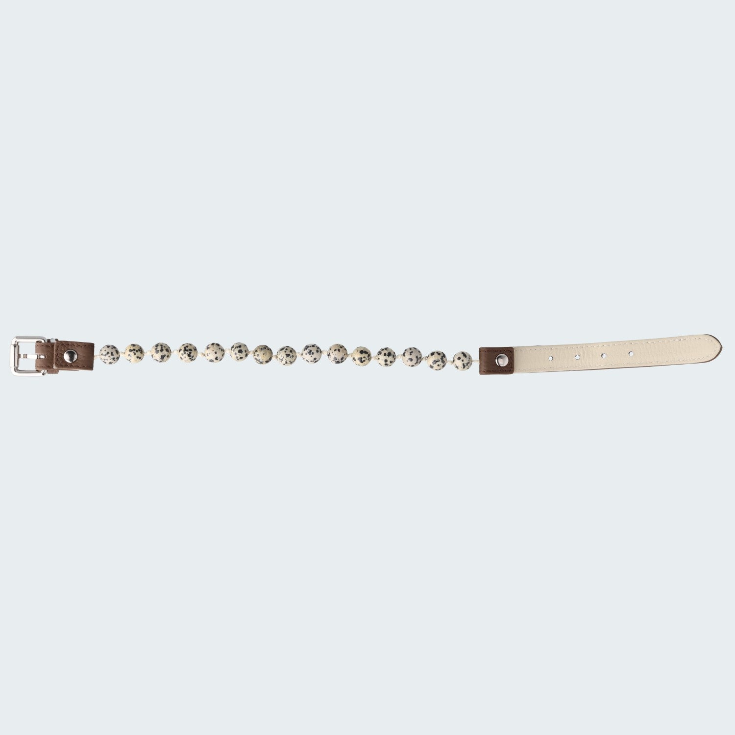 Dalmatiner Jaspis–baut Nervosität und Stress ab - Hundehalsband crystalpower® - crystal paradise