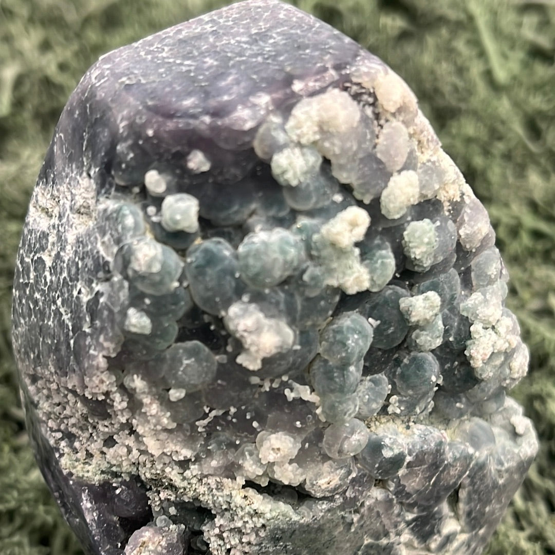 Trauben Achat Freeform aus Indonesien (281g) - blau und violett - crystal paradise