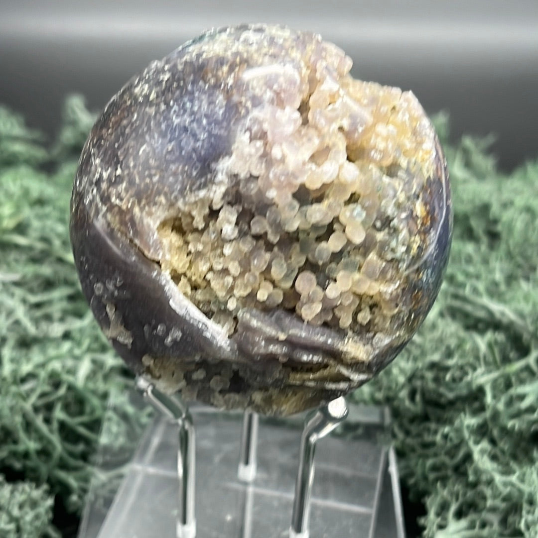 Trauben Achat Druzy Kugeln aus Indonesien (243g) - schönes violett - crystal paradise