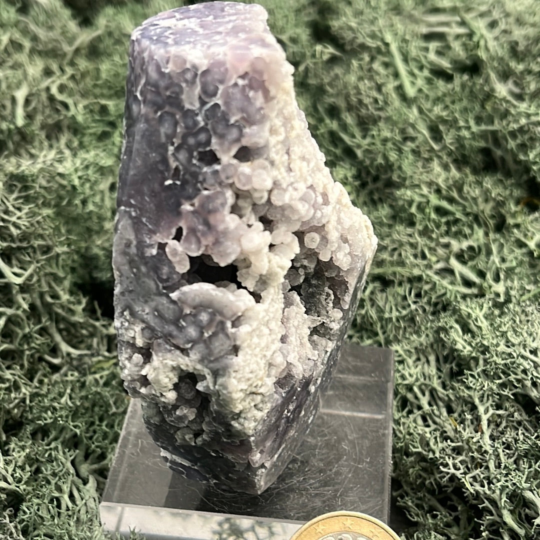 Trauben Achat Freeform aus Indonesien (179g) - schönes Violett und Druzys - crystal paradise