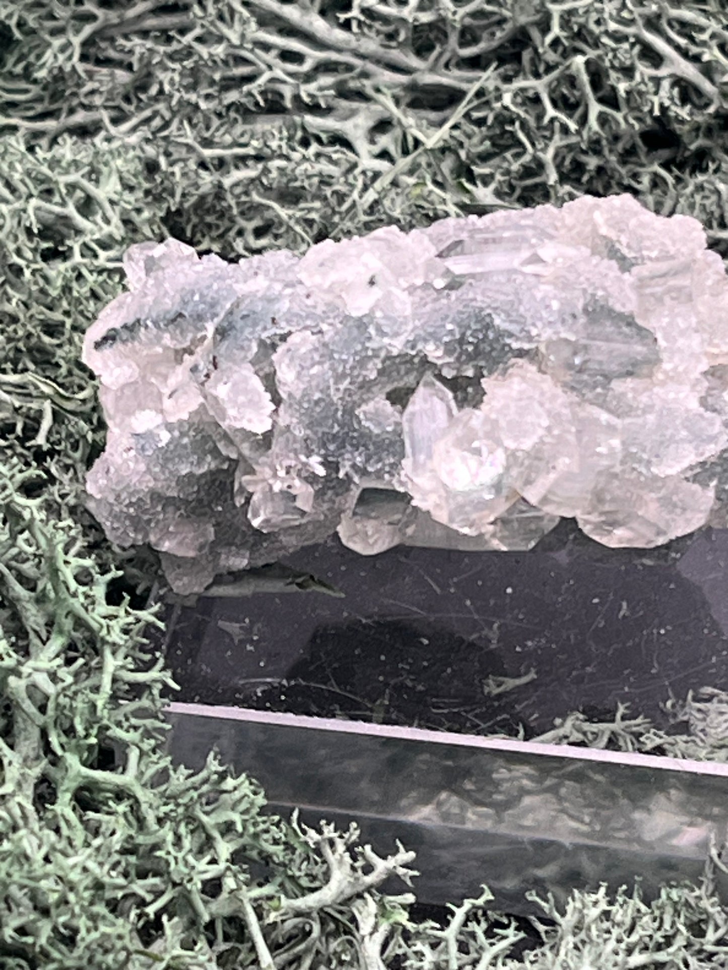 Apophyllit Stufe aus Indien (42g) - sehr schöne grosse Kristalle zusammen mit Sugar Crystals - crystal paradise