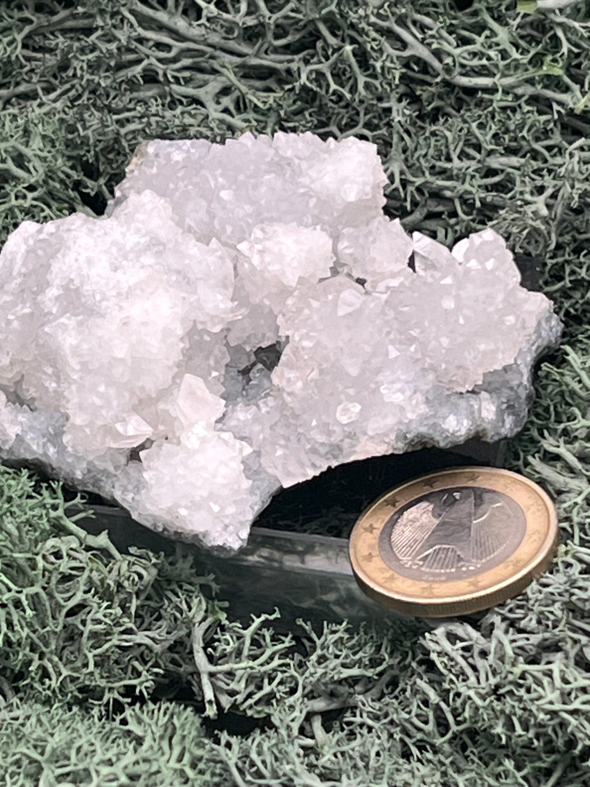 Apophyllit Stufe aus Indien (87g) - schöne grosse Kristalle zusammen mit Sugar Crystals - crystal paradise