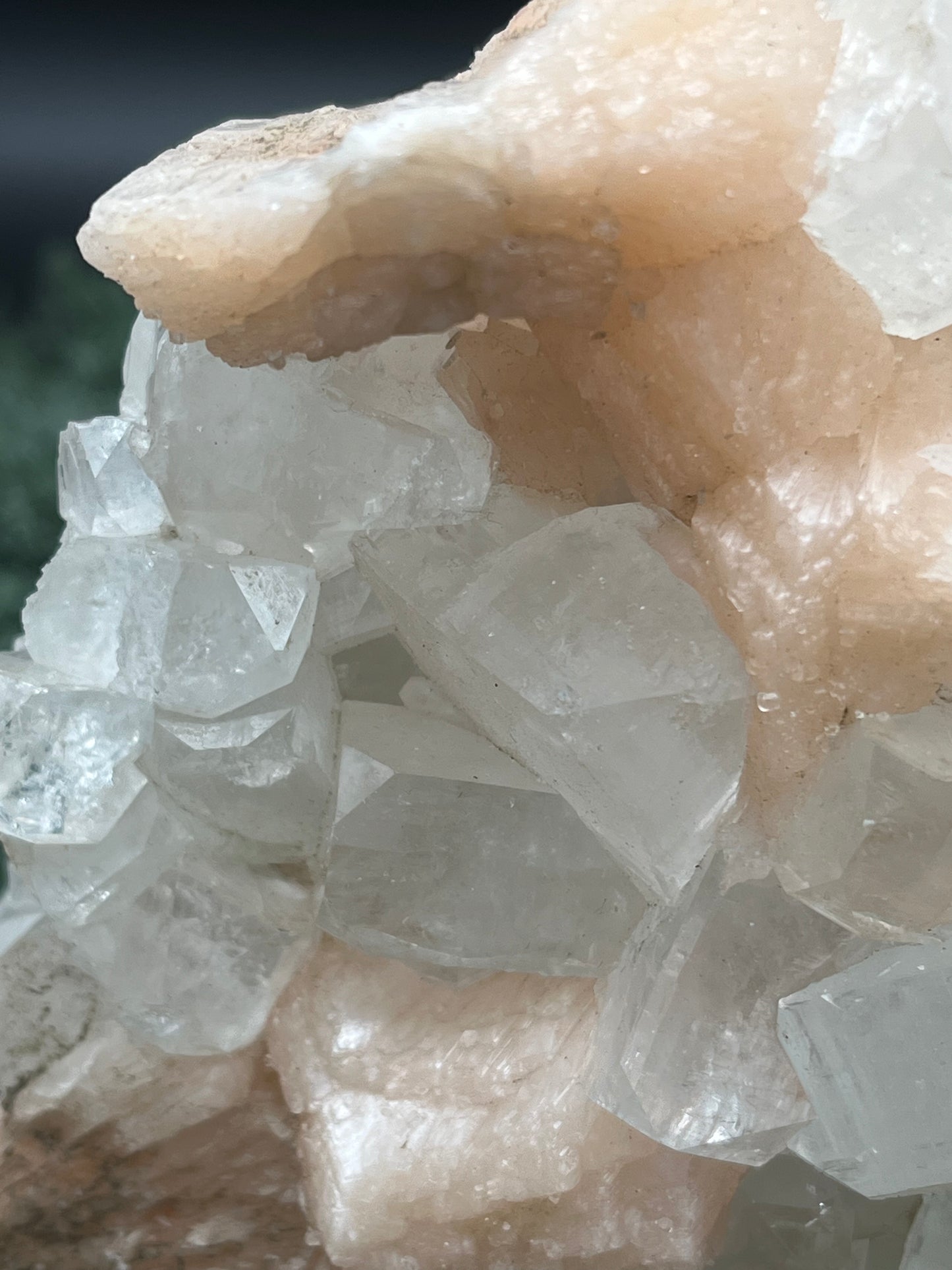Apophyllit Stilbit Cluster XL aus Indien (1346g)- schöne grosse gut ausgeprägte Kristalle - crystal paradise