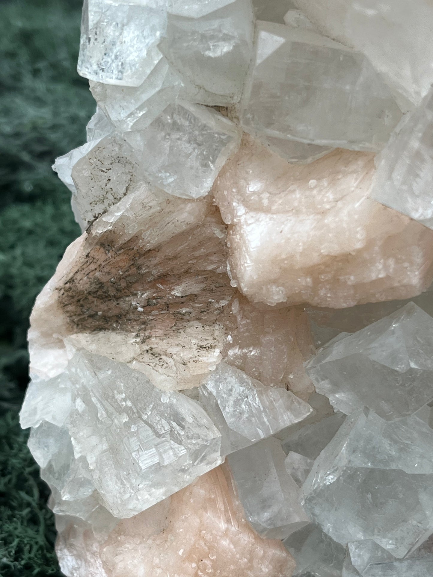 Apophyllit Stilbit Cluster XL aus Indien (1346g)- schöne grosse gut ausgeprägte Kristalle - crystal paradise