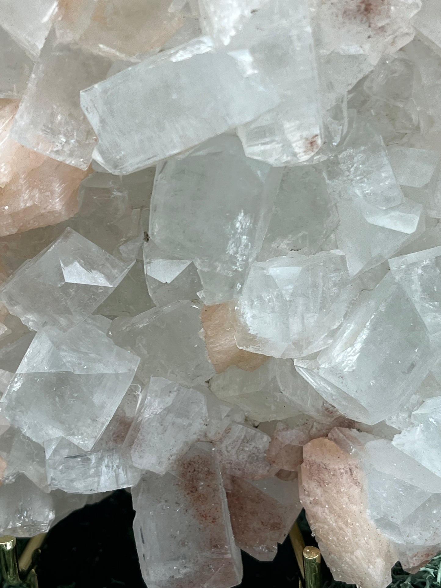 Apophyllit Stilbit Cluster XL aus Indien (1346g)- schöne grosse gut ausgeprägte Kristalle - crystal paradise