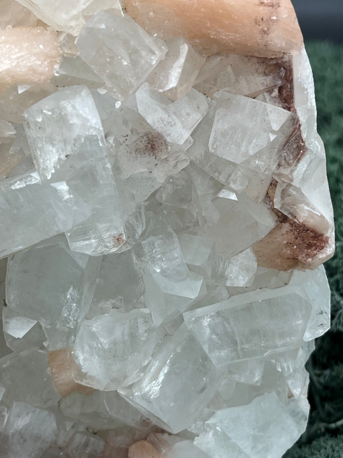 Apophyllit Stilbit Cluster XL aus Indien (1346g)- schöne grosse gut ausgeprägte Kristalle - crystal paradise