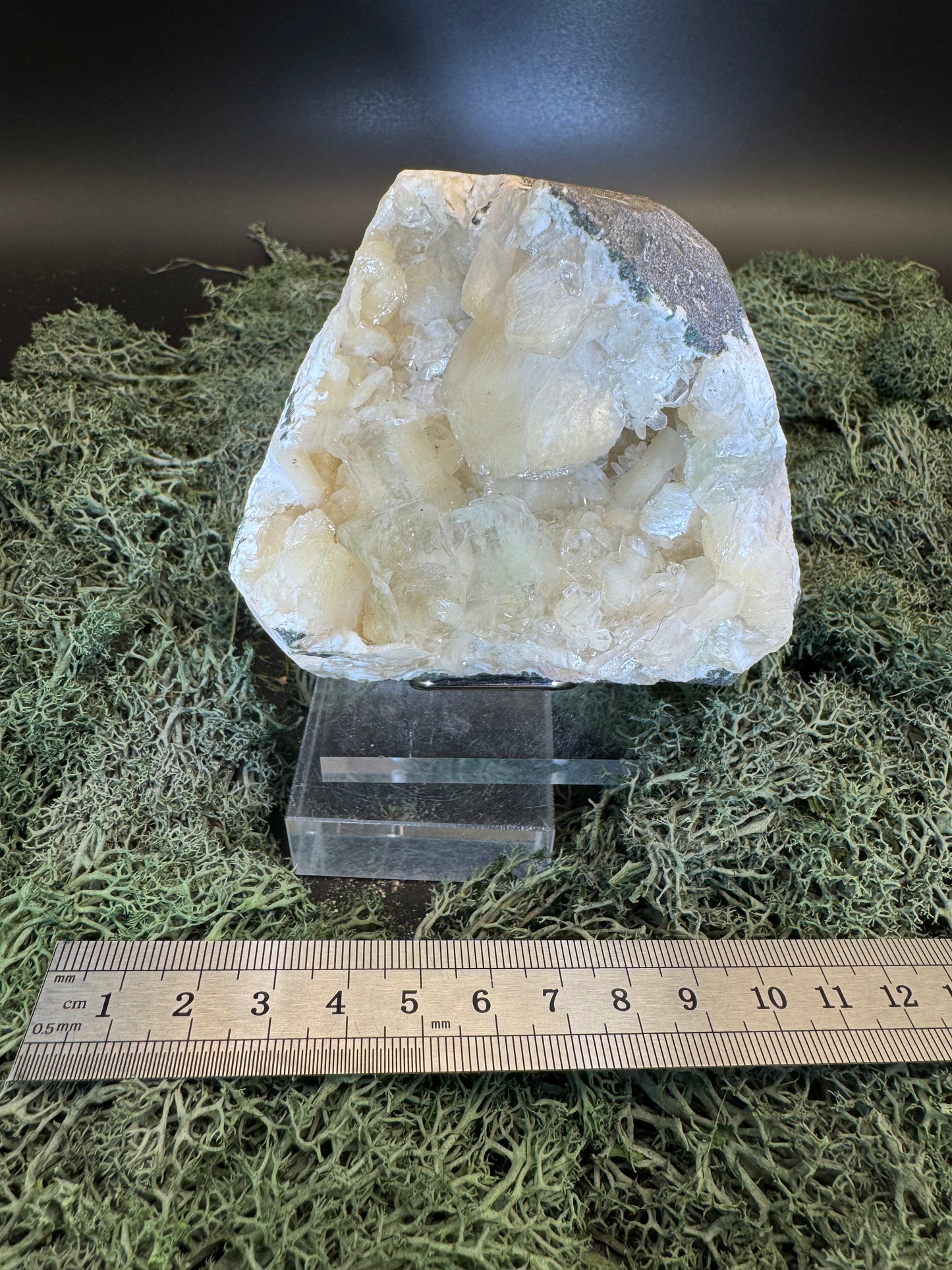 Grüner Apophyllit mit Stilbit Cluster aus Maharashtra, Nashik pune, Indien (536g) - crystal paradise