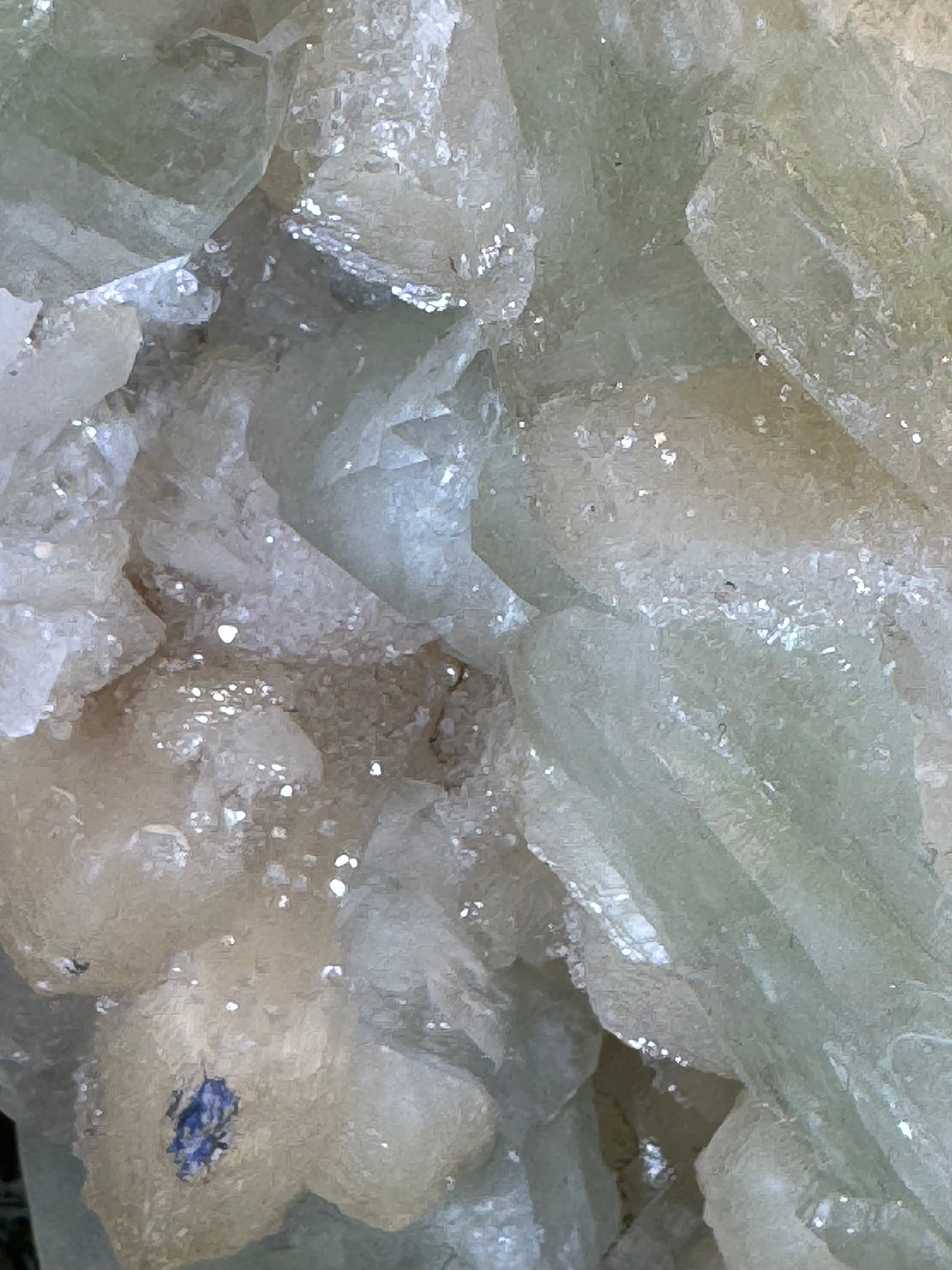 Grüner Apophyllit mit Stilbit Cluster aus Maharashtra, Nashik pune, Indien (1156g) - crystal paradise