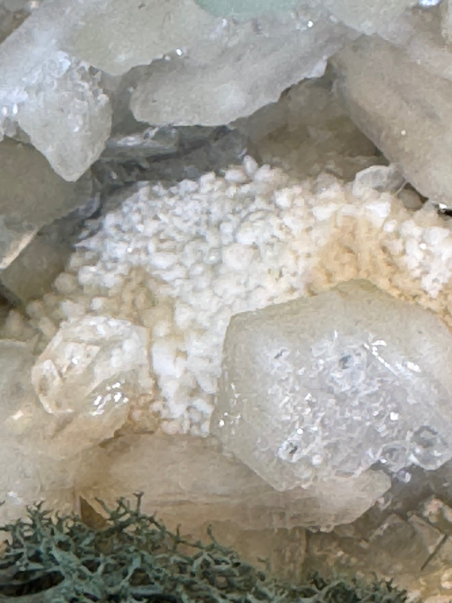 Grüner Apophyllit mit Stilbit und Okenit Cluster aus Maharashtra, Nashik pune, Indien (3139g) - crystal paradise