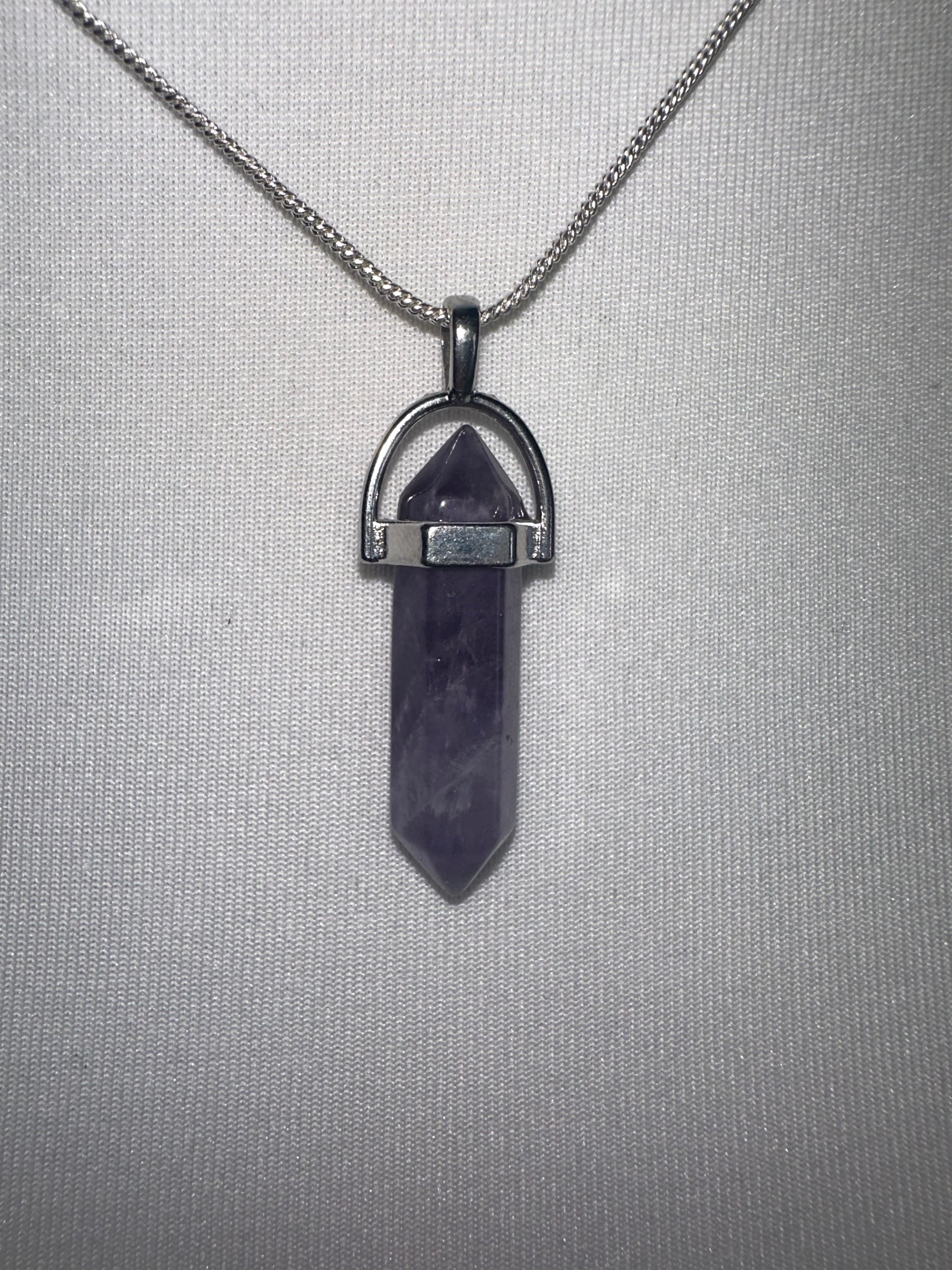 Anhänger Pendel-Doppelspitze aus Amethyst - 1 Stück - crystal paradise