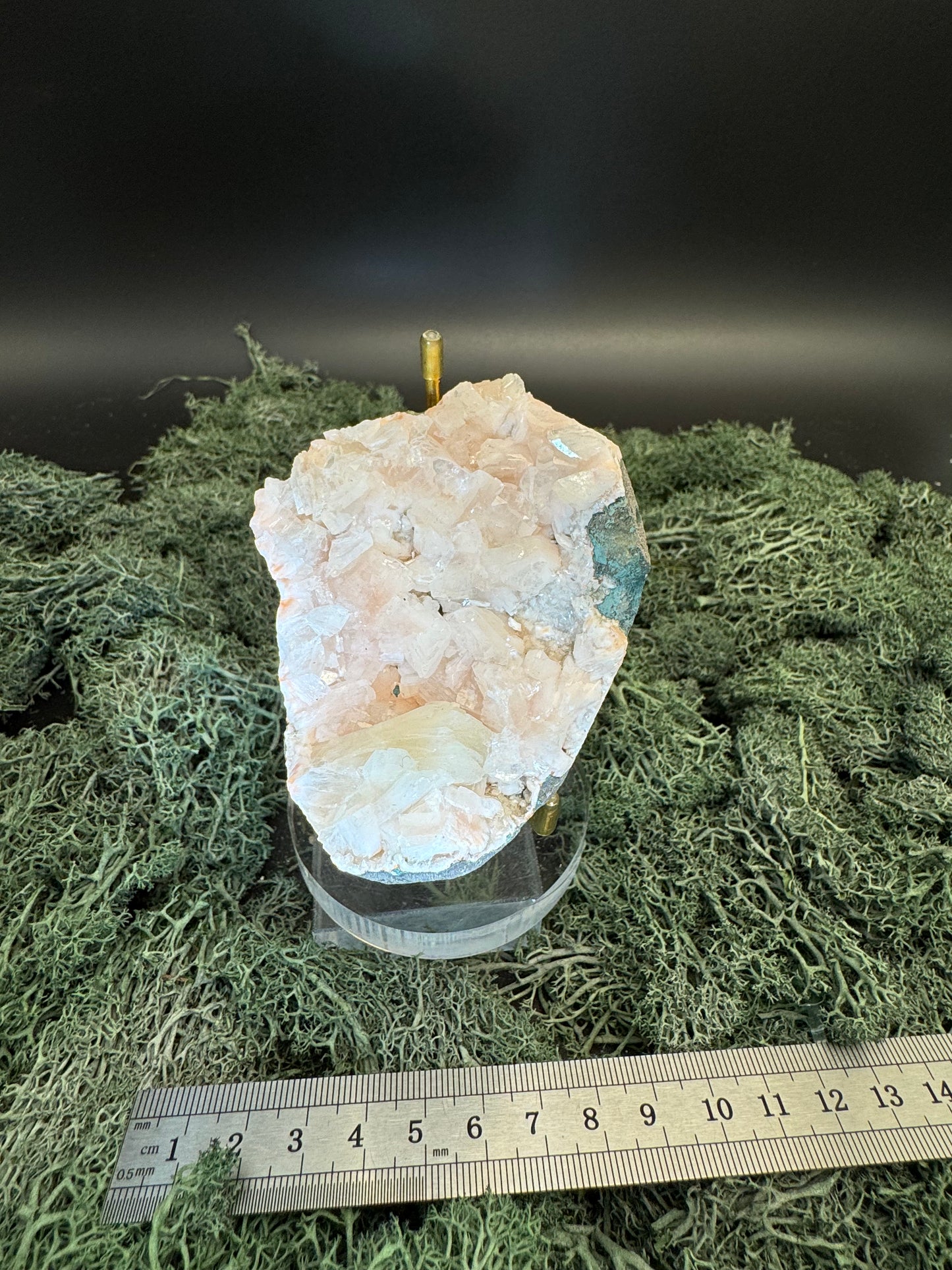 Heulandit / Euzeolit Geode mit Stilbit aus Maharashtra, Nashik pune, Indien (252g) - crystal paradise