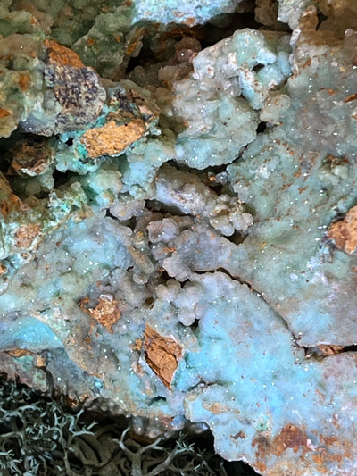 Smithsonit aus Indonesien (842g) - XXL Stufe - glitzernde grüne Kristalle - crystal paradise