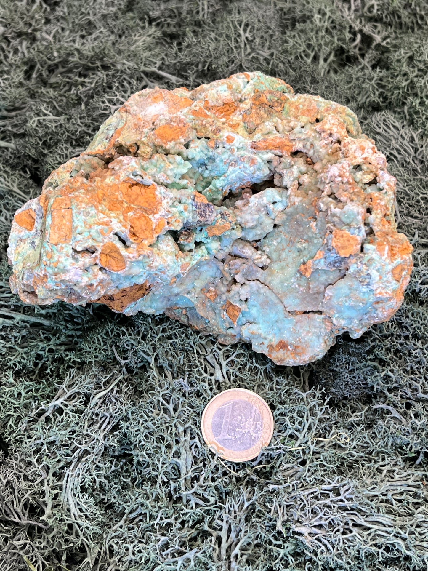 Smithsonit aus Indonesien (842g) - XXL Stufe - glitzernde grüne Kristalle - crystal paradise