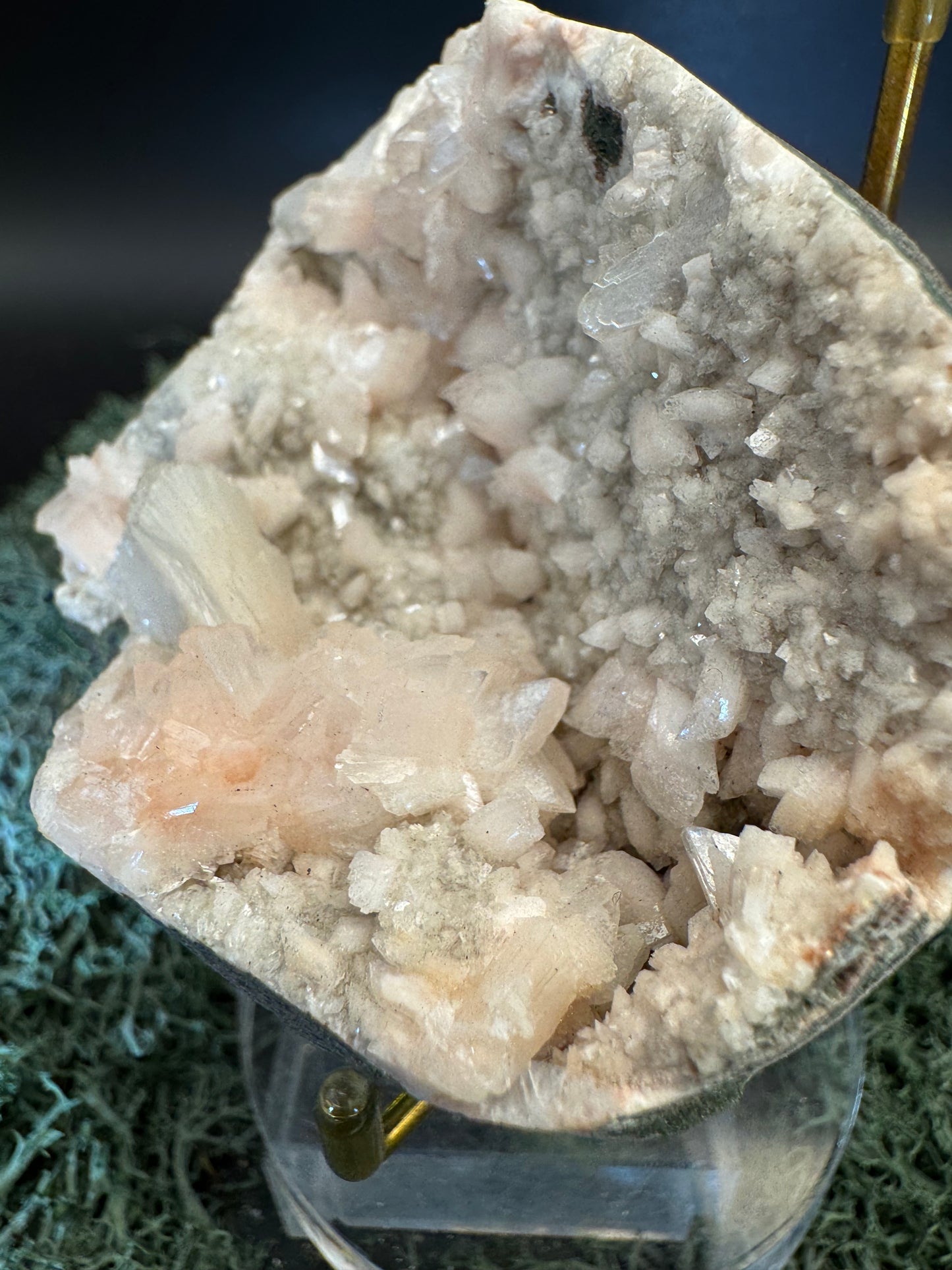 Heulandit / Euzeolit Geode mit Stilbit aus Maharashtra, Nashik pune, Indien (273g) - crystal paradise