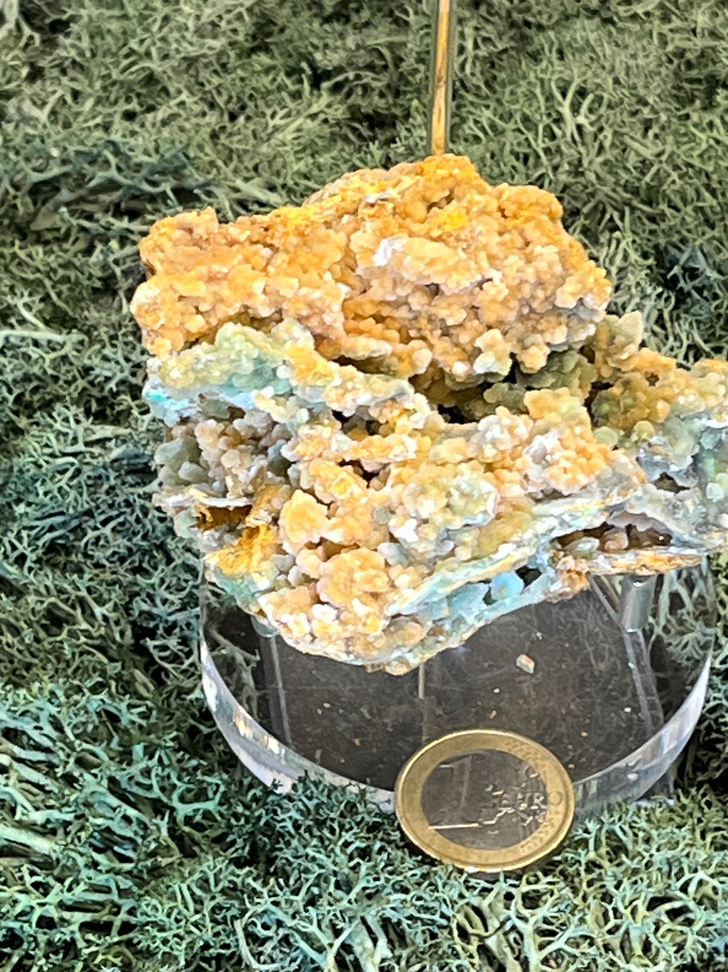 Smithsonit aus Indonesien (212g) - Handstufe - glitzernde grüne Kristalle mit schönen traubenförmigen Kristallen - crystal paradise