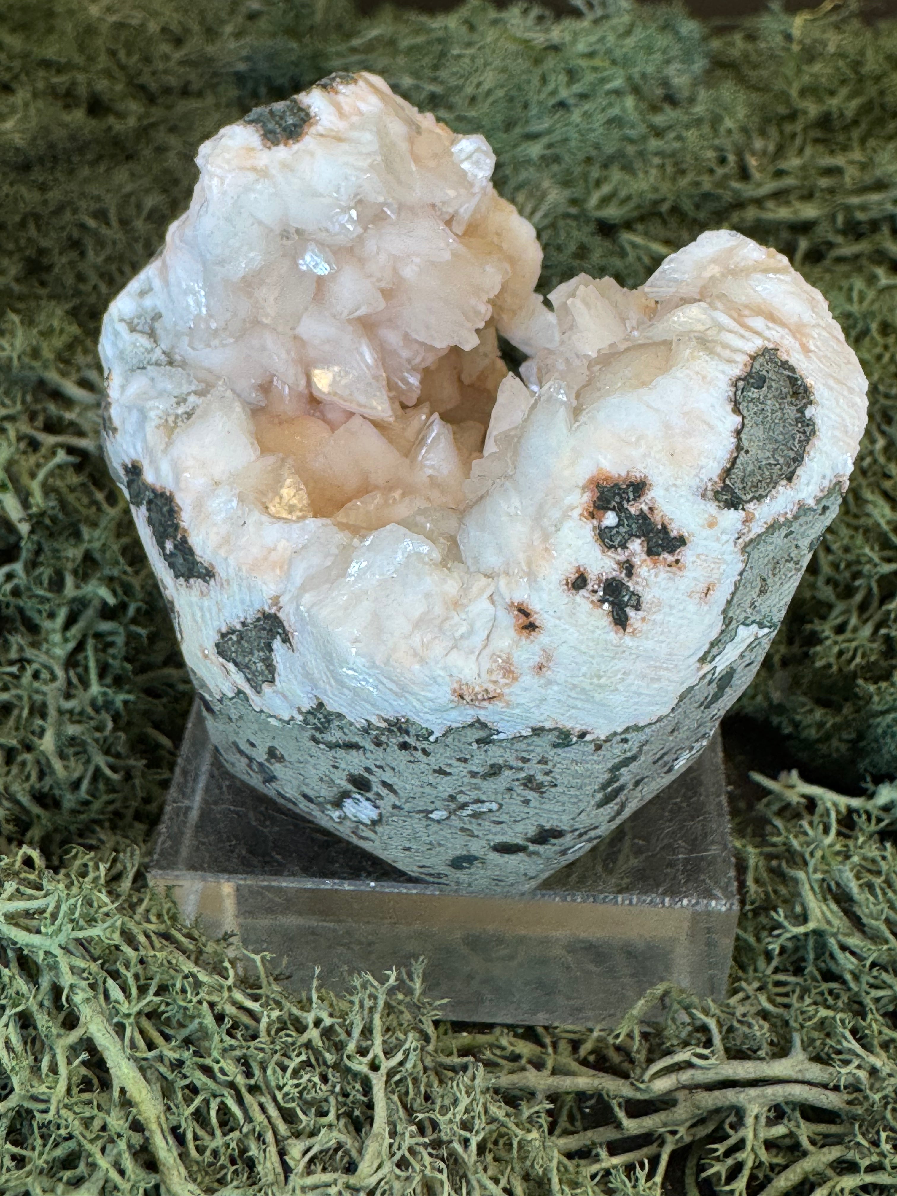 Heulandit / Euzeolit Geode aus Maharashtra, Nashik pune, Indien (197g) - crystal paradise