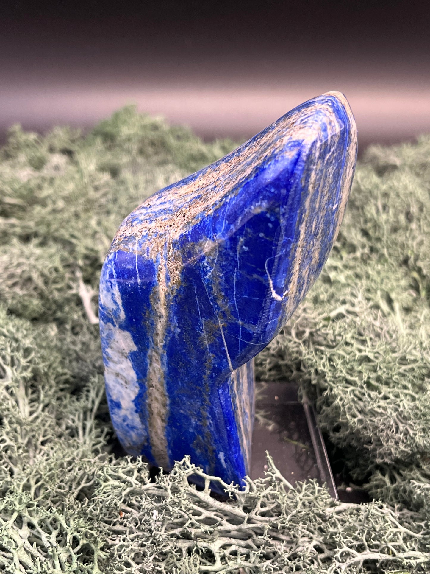 Lapis Lazuli Freeform poliert aus Afghansitan (444g) - intensives blau - crystal paradise