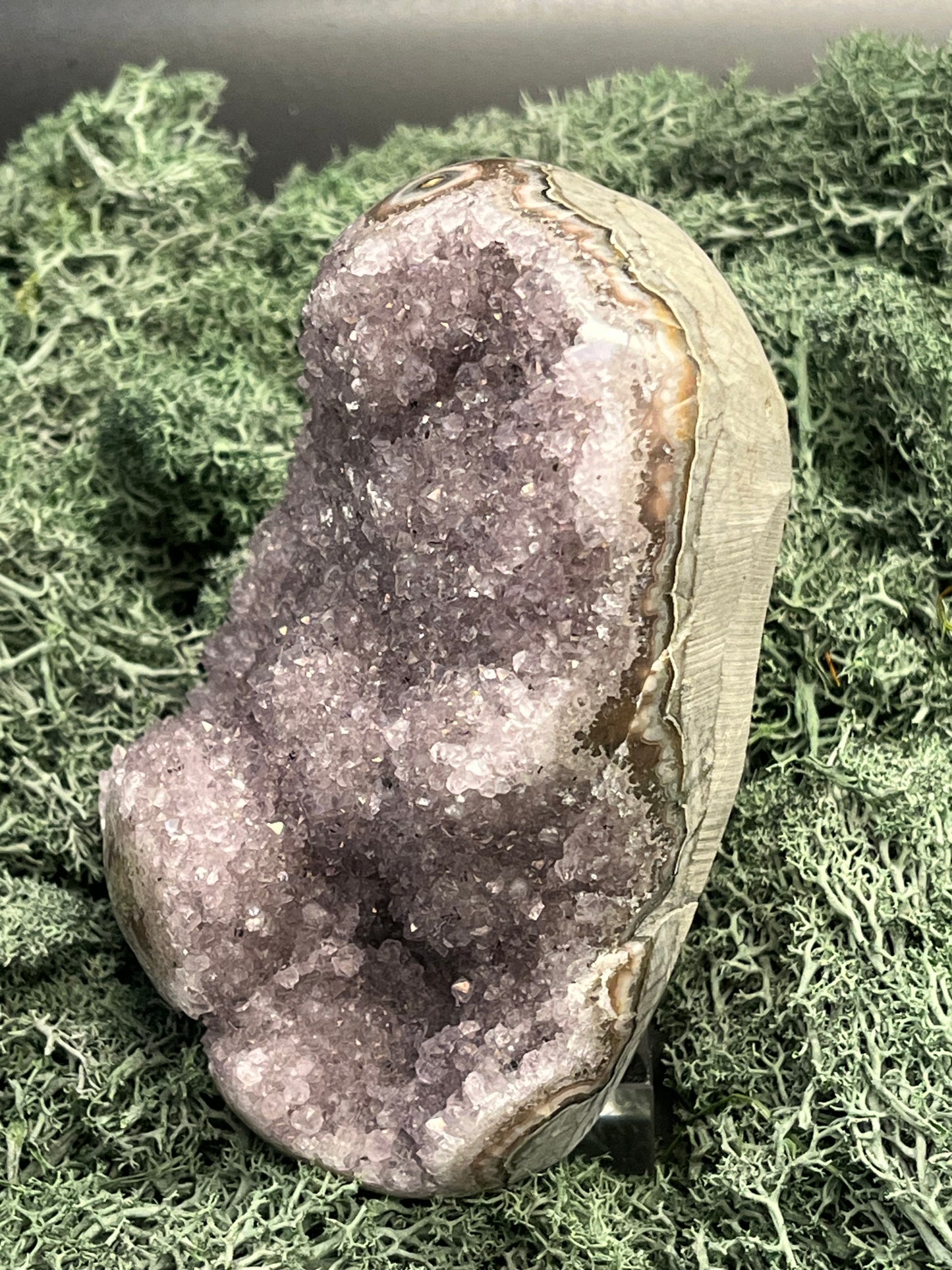 Achatisierter Amethyst Druse aus Uruguay (896g) - schöner Achatisierungen - crystal paradise
