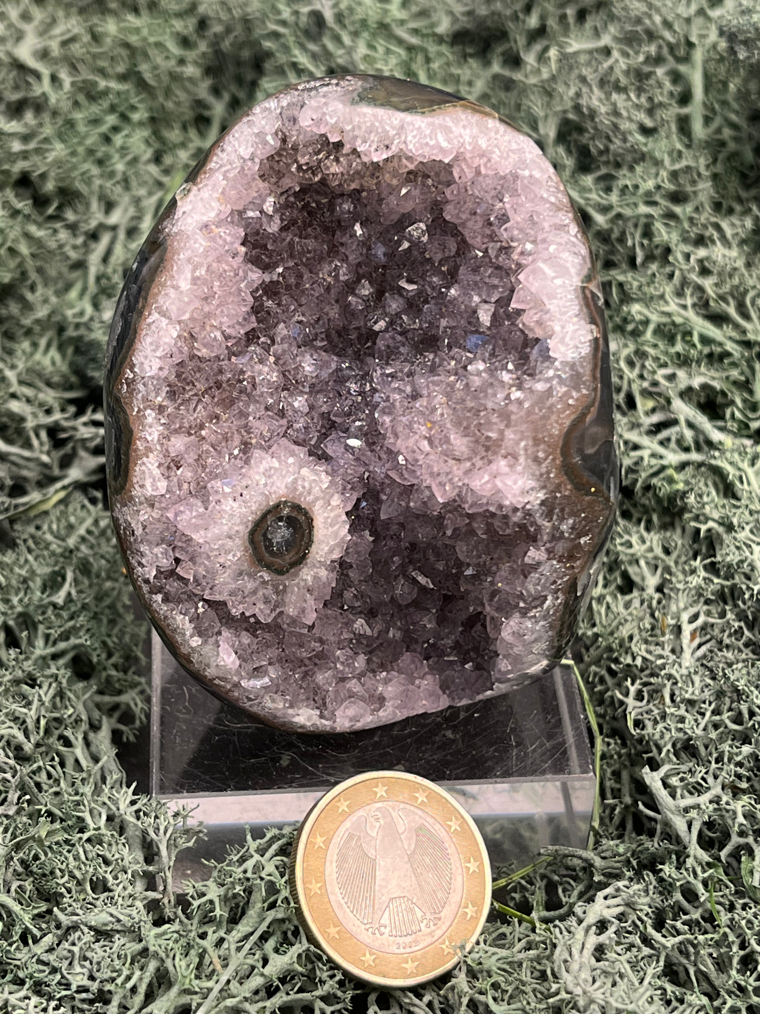 Achatisierter Amethyst Druse aus Uruguay (230g) - schöne Achatblume - crystal paradise