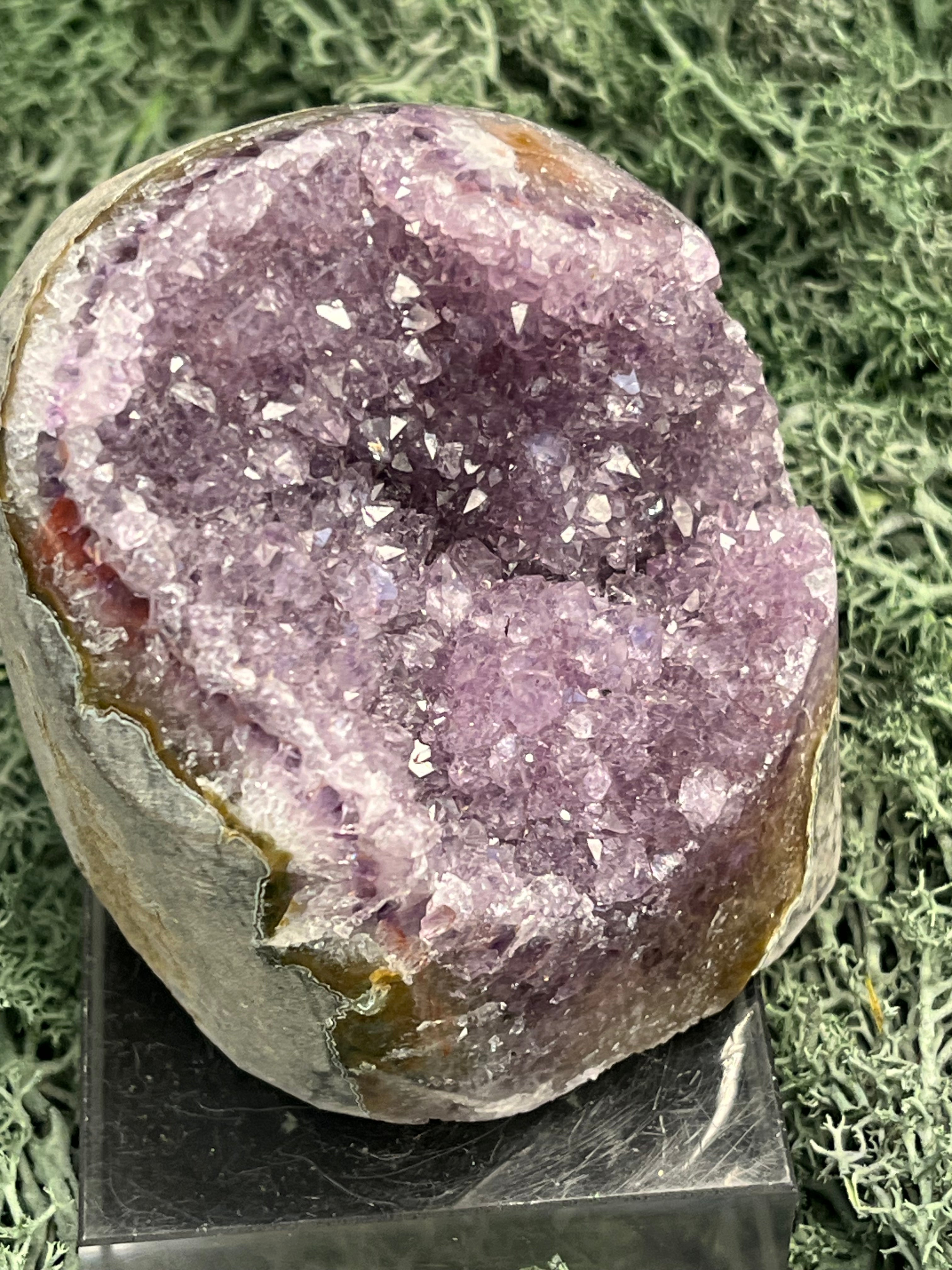 Achatisierte Amethyst Druse aus Uruguay (294g) - schöne Achatisierung und Druzy - crystal paradise