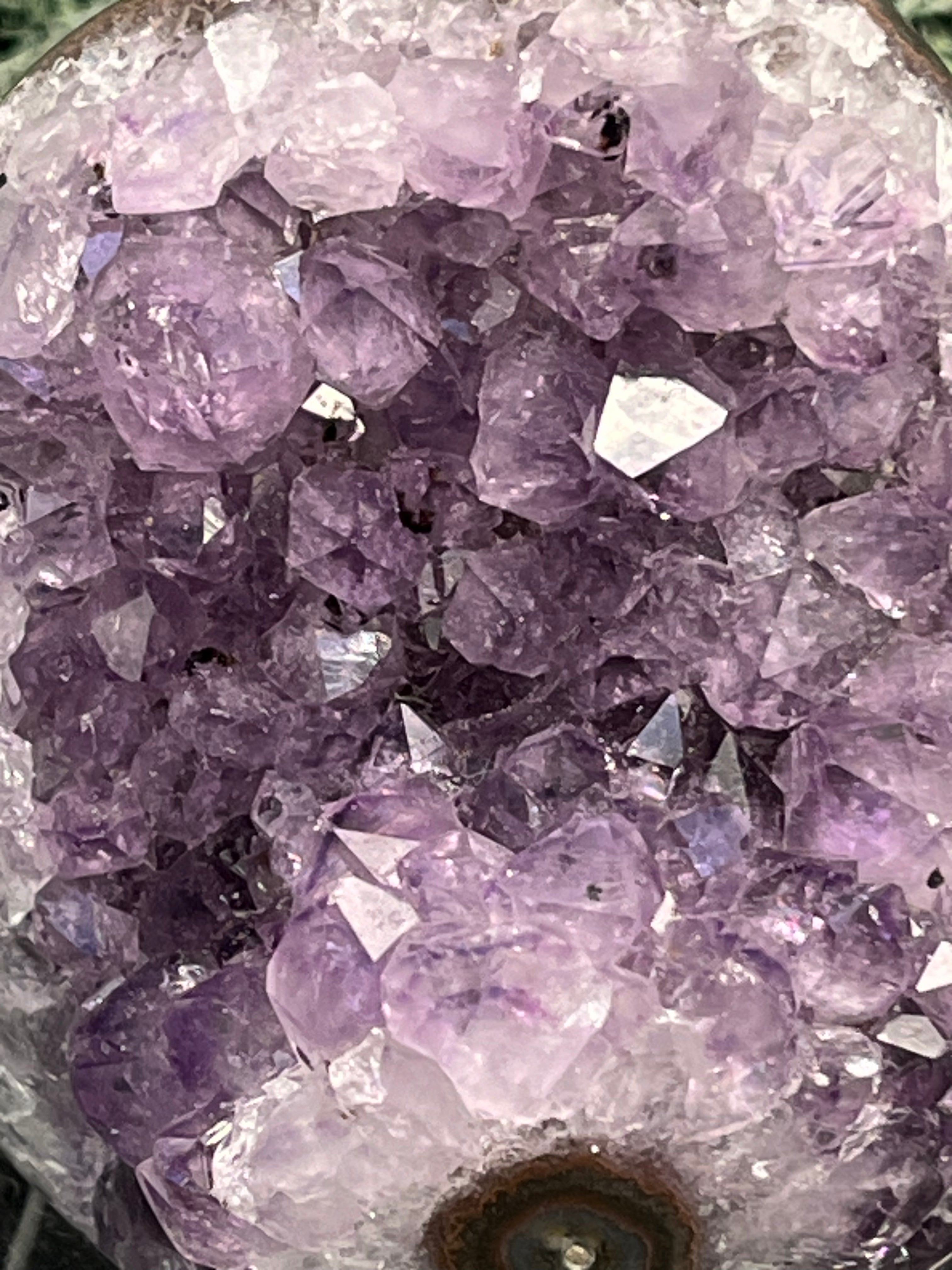 Achatisierte Amethyst Druse aus Uruguay (215g) - schöne Achatblume - crystal paradise