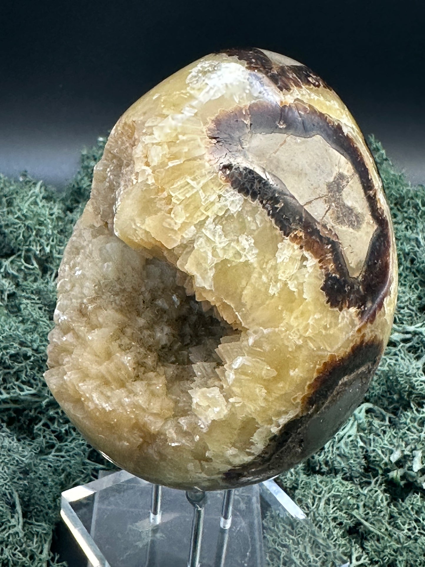 Sepatrie Ei (936g) - gross mit sehr schöne Druzys - crystal paradise