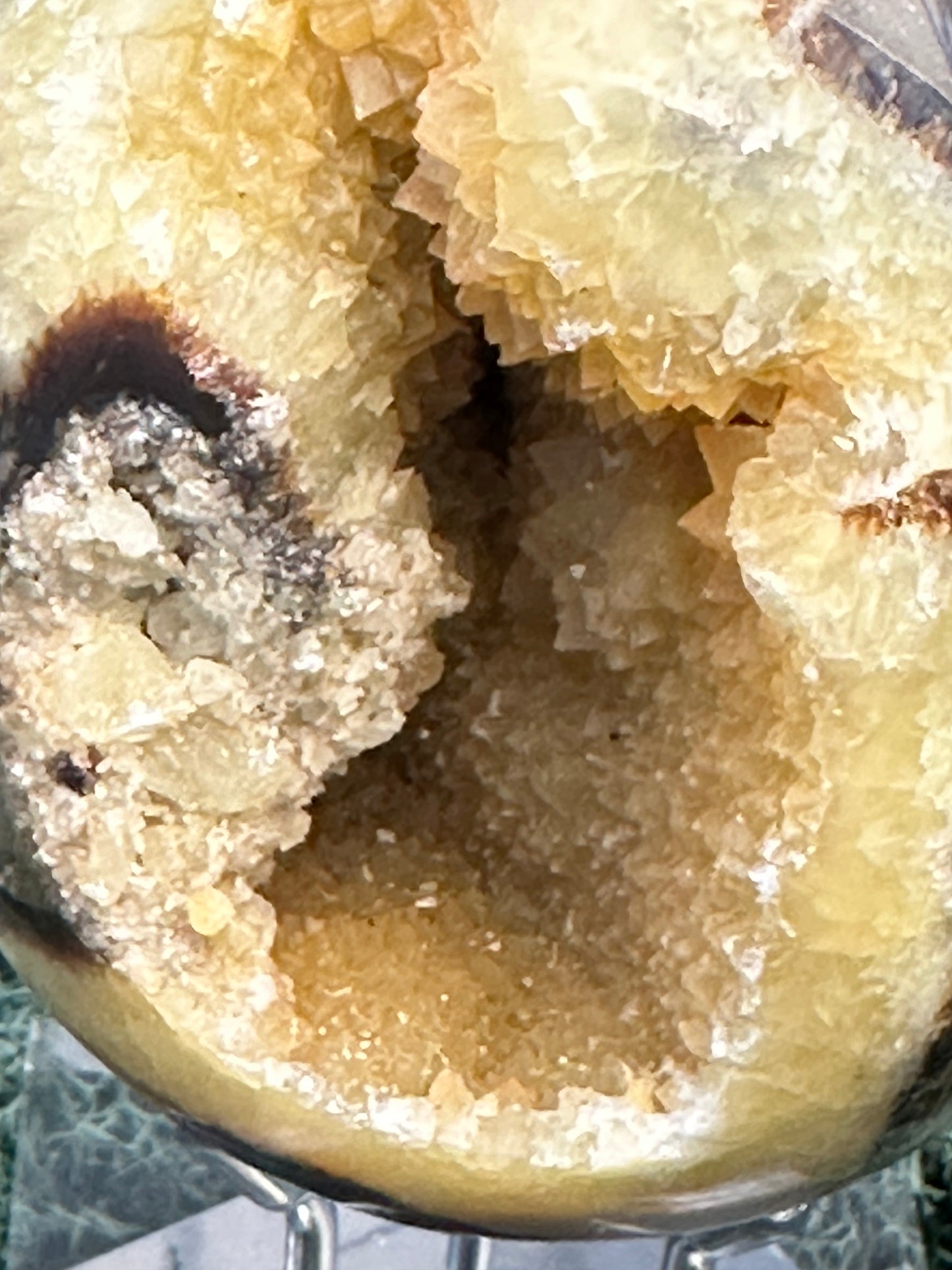 Septarie Ei (561g) - gross mit sehr schöne Druzys - crystal paradise