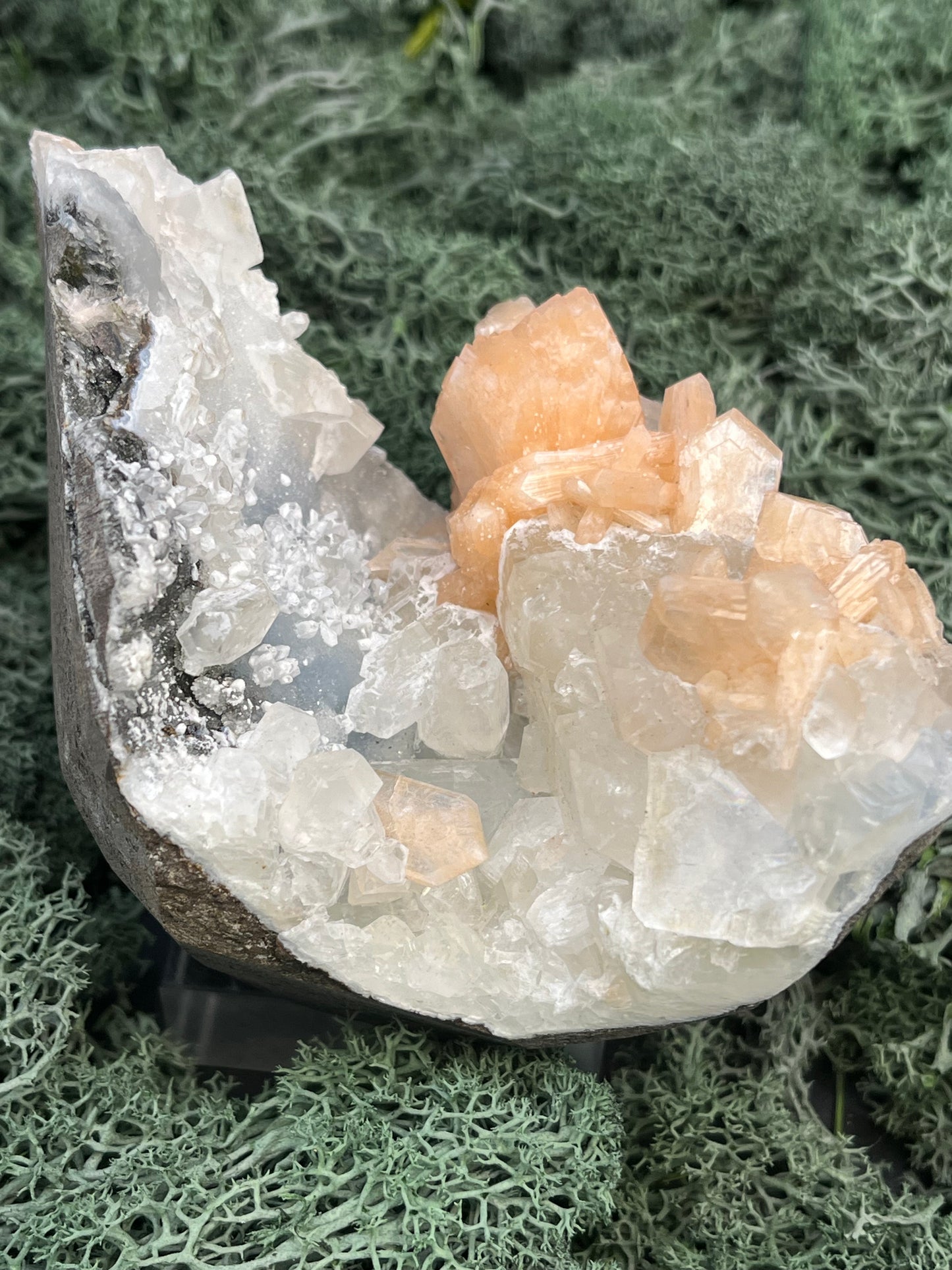 Apophyllit Stilbit Cluster aus Indien (639g) - crystal paradise