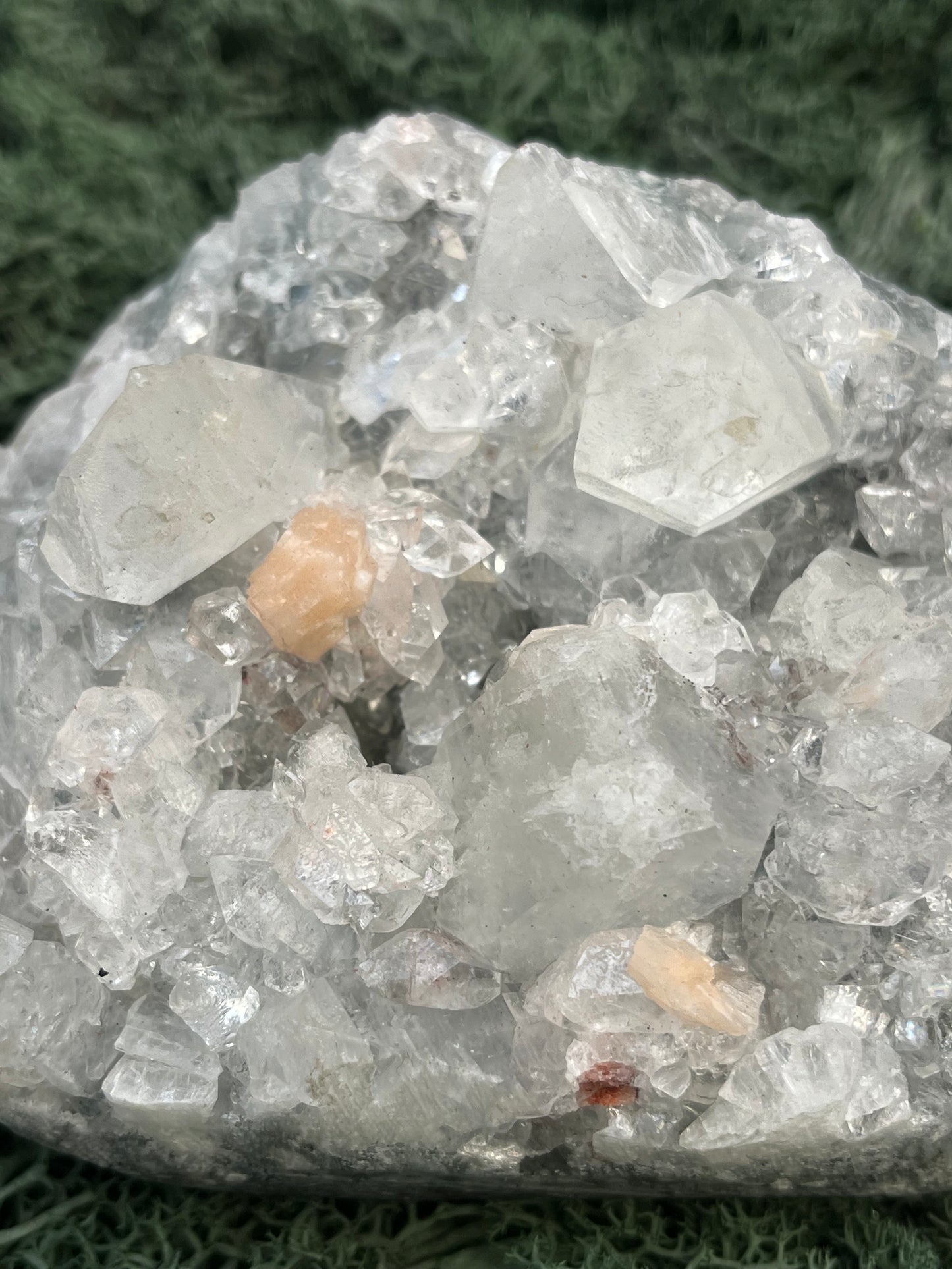 Apophyllit Stilbit Cluster aus Indien (696g) - crystal paradise
