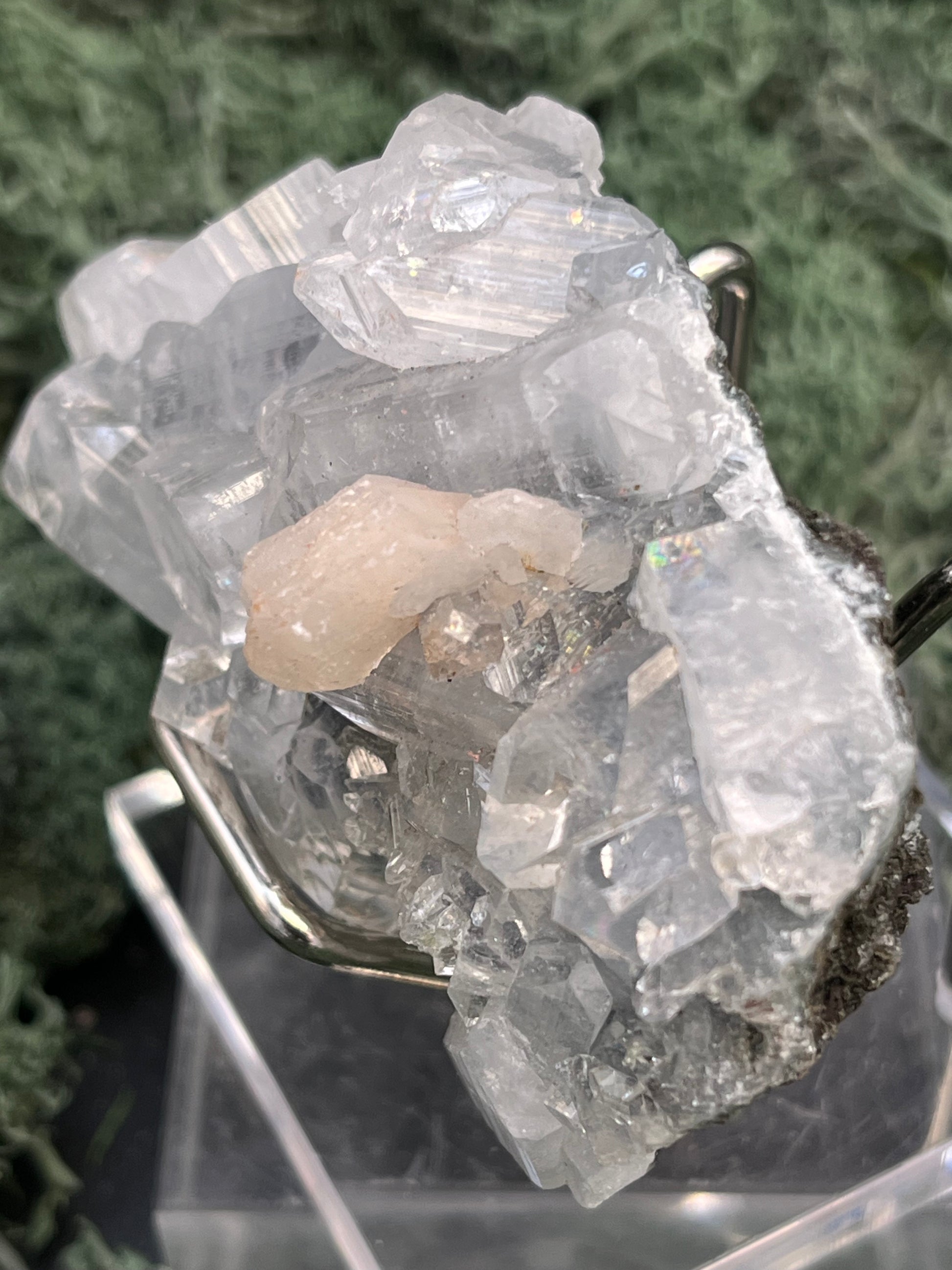 Apophyllit Stilbit Cluster aus Indien (78g) - crystal paradise