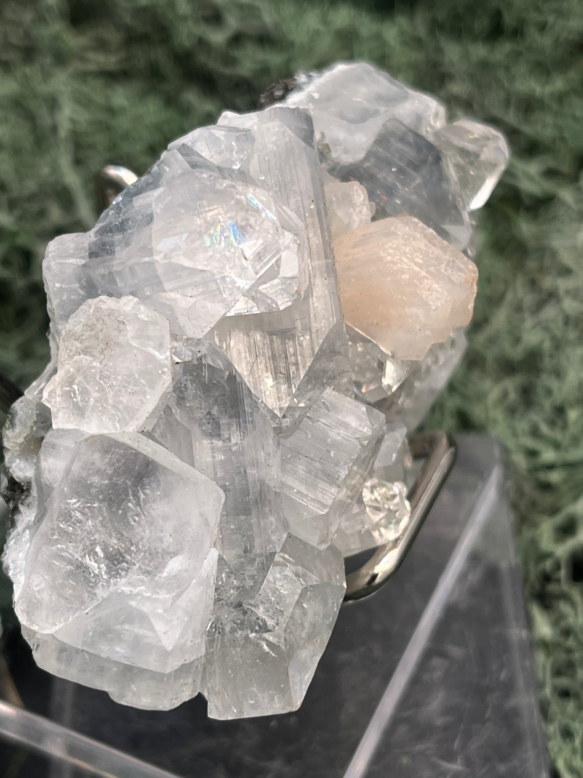 Apophyllit Stilbit Cluster aus Indien (78g) - crystal paradise