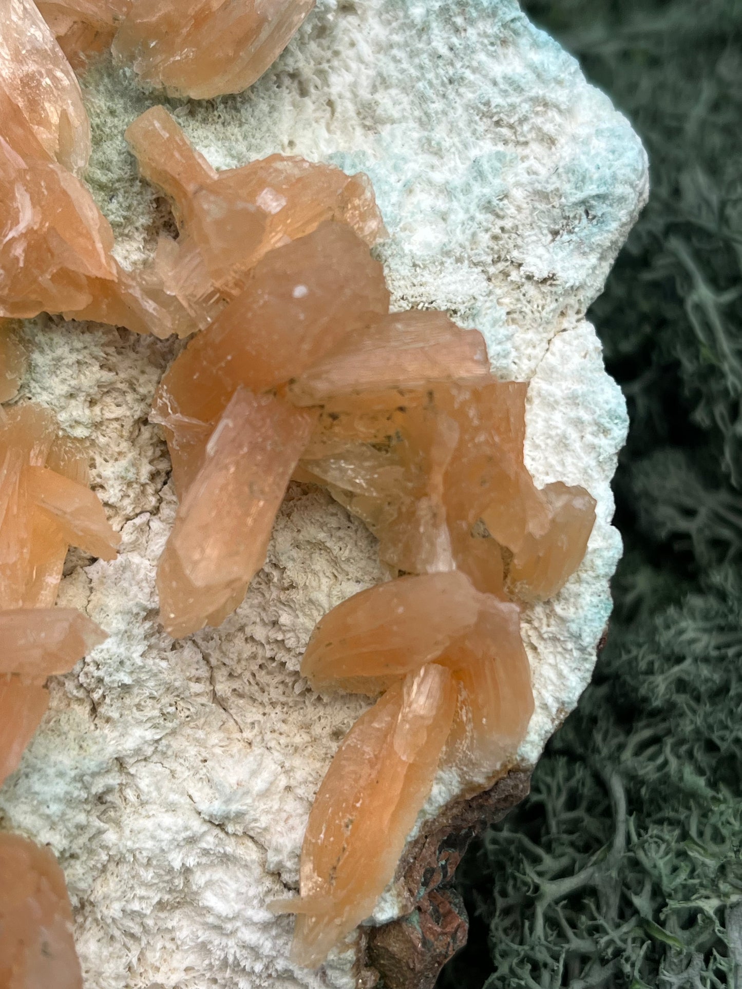 Stilbit Cluster gross auf Zeolith aus Indien (630g) - viele grosse Kristalle - crystal paradise