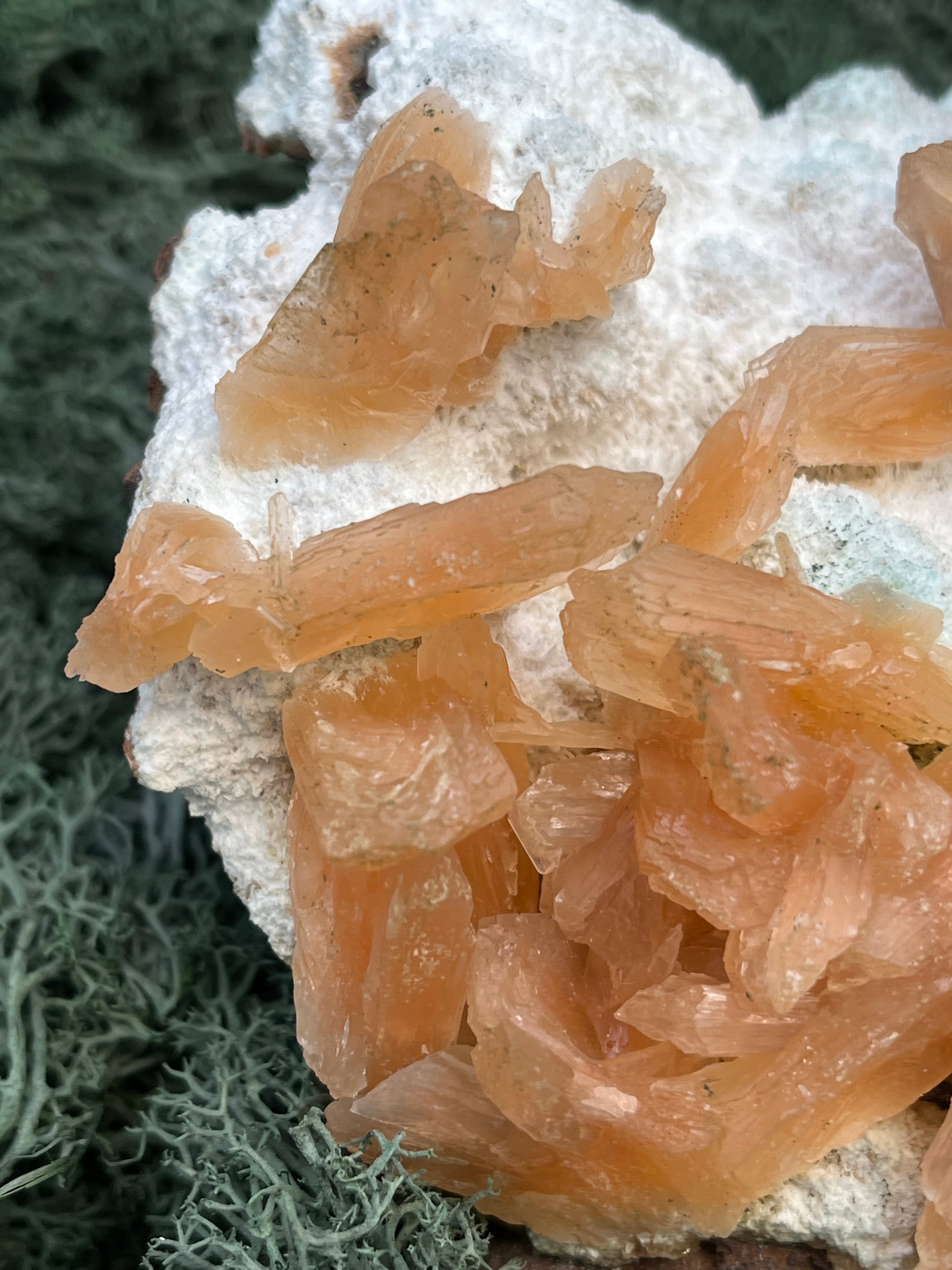 Stilbit Cluster gross auf Zeolith aus Indien (630g) - viele grosse Kristalle - crystal paradise