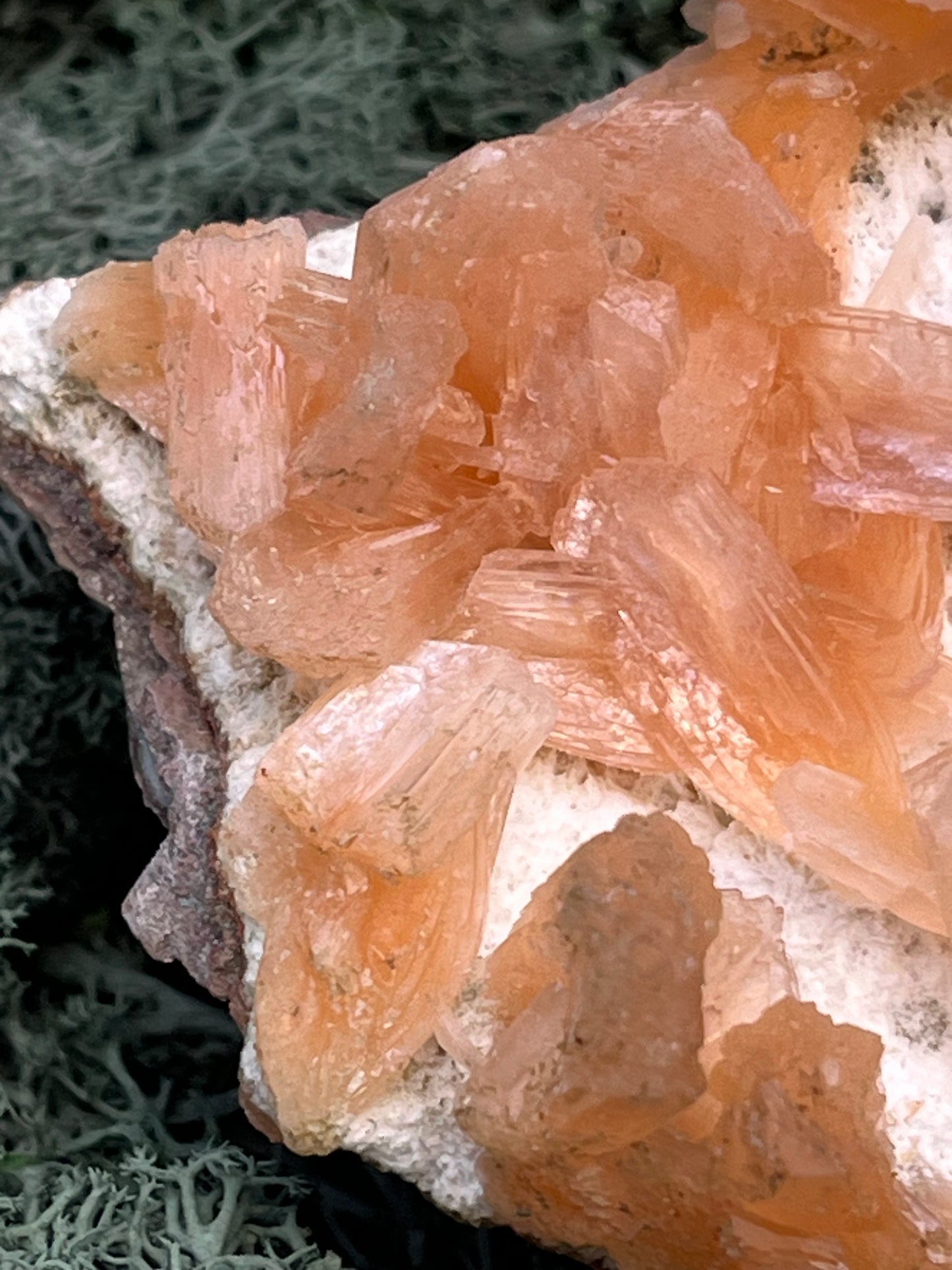 Stilbit Cluster Handstufe auf Zeolith aus Indien (273g) - viele grosse Kristalle - crystal paradise