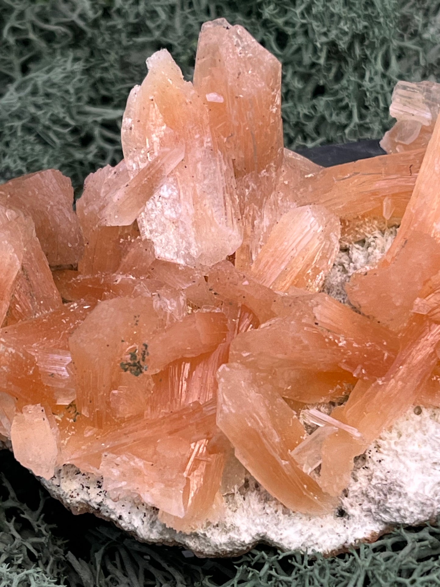 Stilbit Cluster Handstufe auf Zeolith aus Indien (110g) - viele grosse Kristalle - crystal paradise