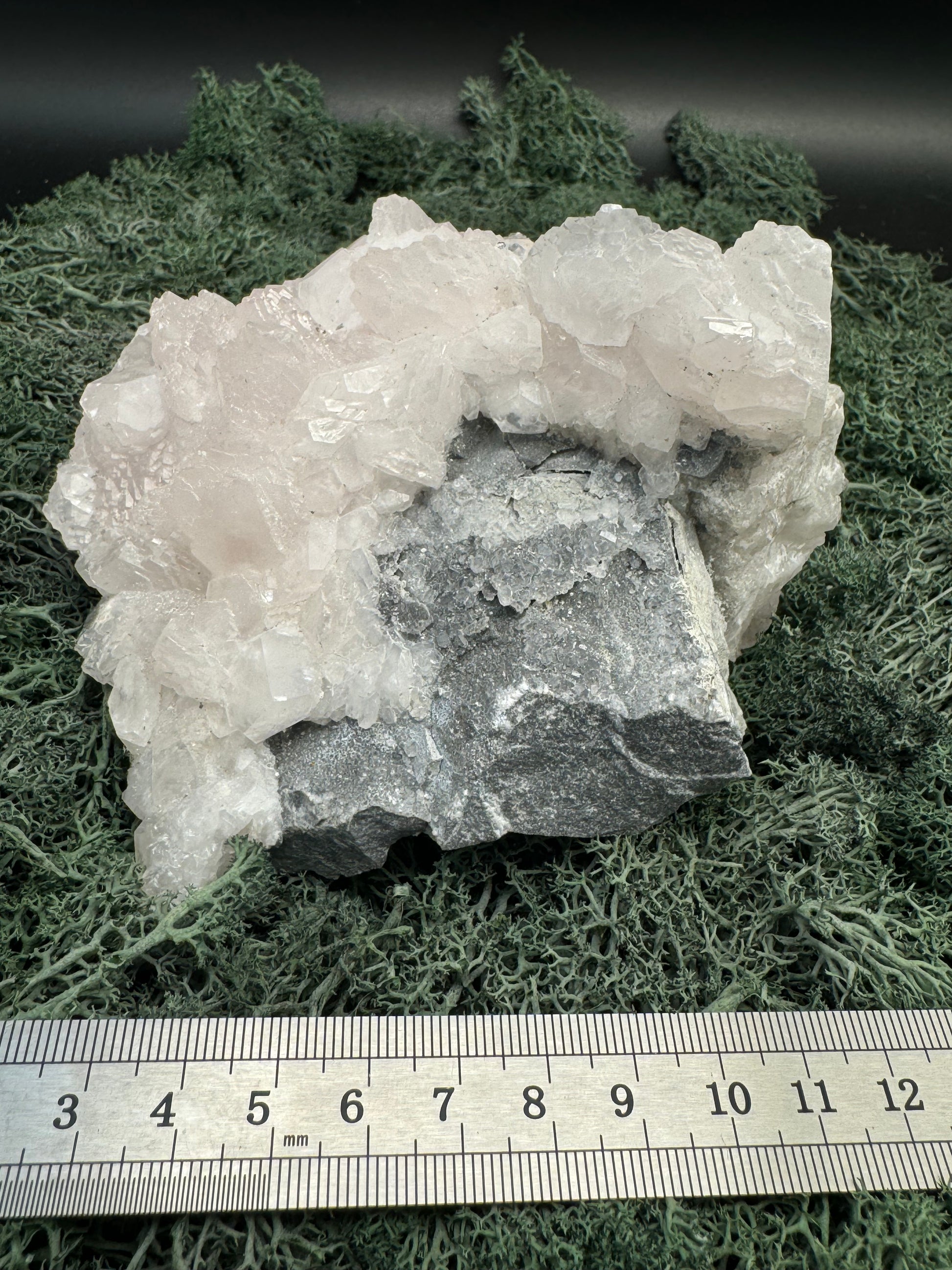 Pink Calcit Großstufe (UV Reaktiv) (1023g)-  schöne Kristallstruktur - crystal paradise