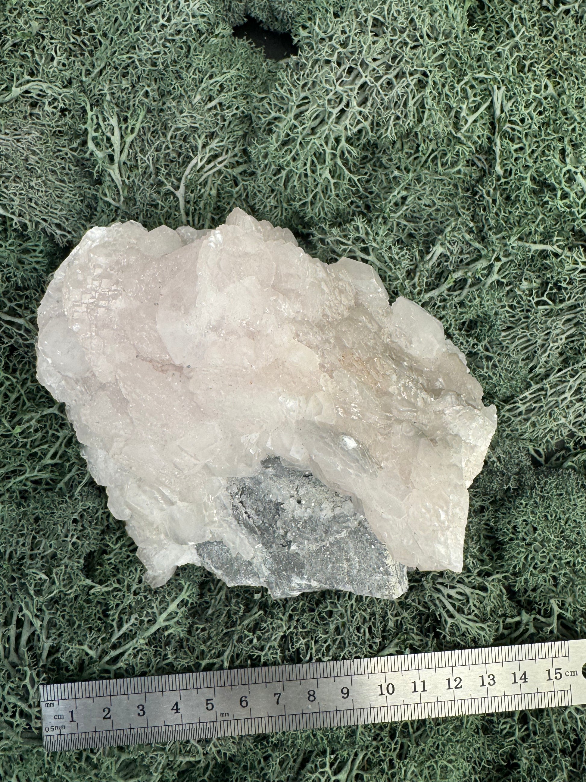 Pink Calcit Großstufe (UV Reaktiv) (1023g)-  schöne Kristallstruktur - crystal paradise