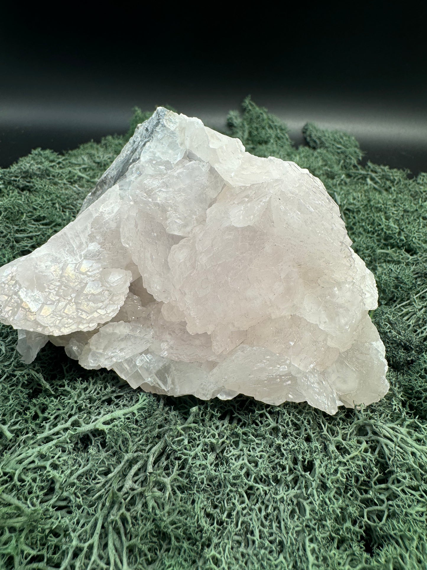 Pink Calcit Großstufe (UV Reaktiv) (972g)- schöne Kristallstruktur - crystal paradise