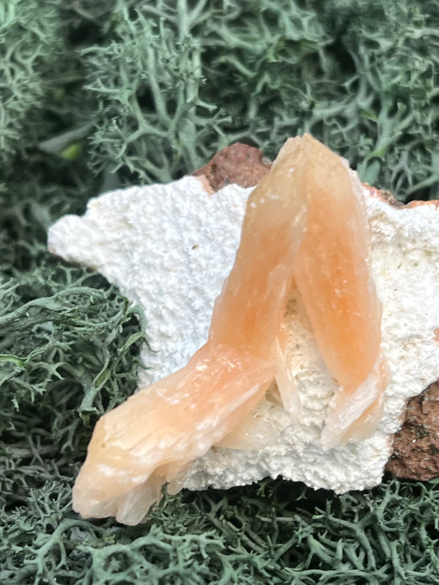Stilbit Cluster auf Zeolith aus Indien - kleine Stufe - 1 Stück - crystal paradise