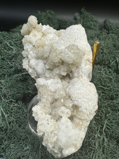 Okenit auf Calcit und Apophyllit Cluster aus Indien (179g) - crystal paradise
